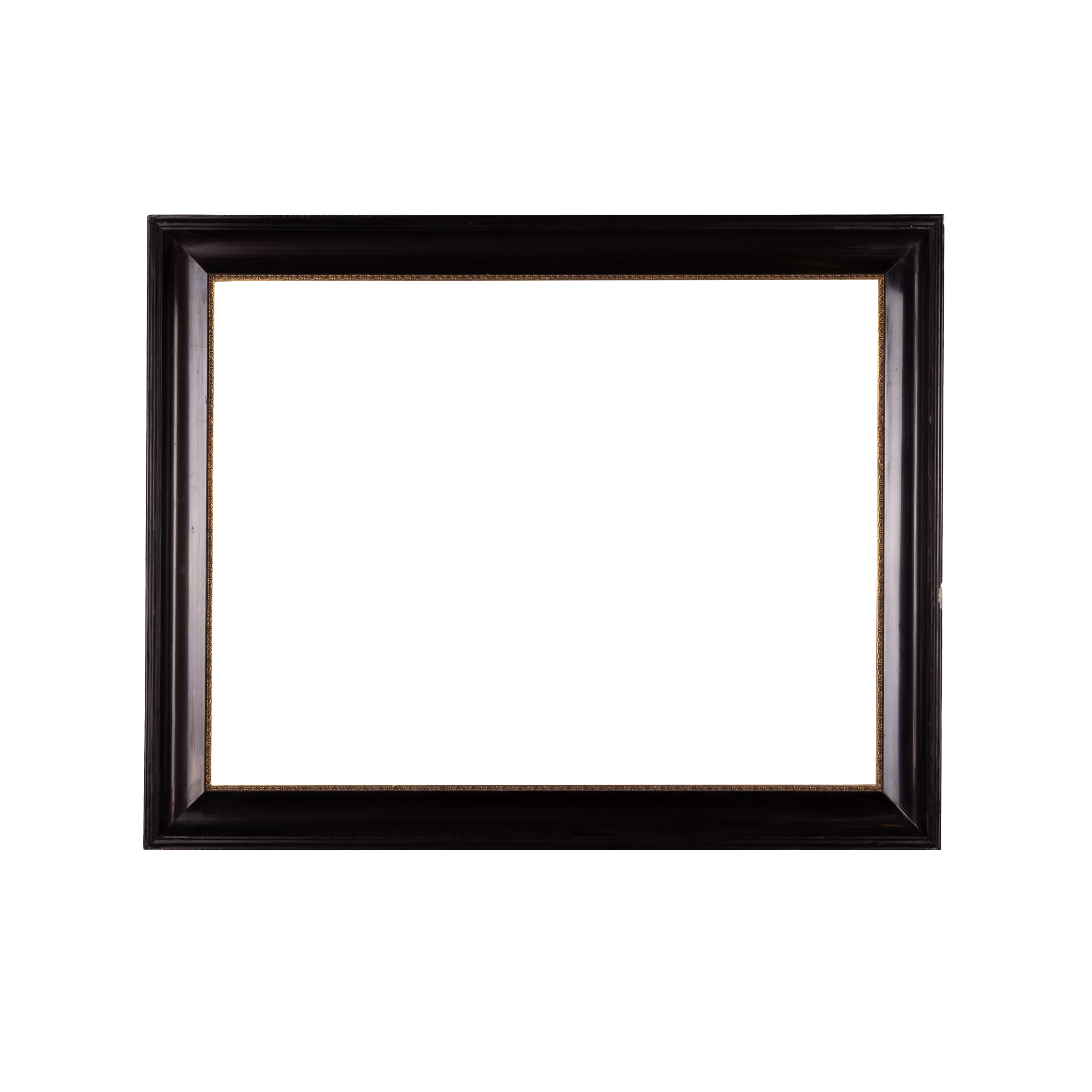 Zwartbruine houten lijst; ca. 66 x 83,5 x 4,5 cm; begin 20e eeuw-zoom-1