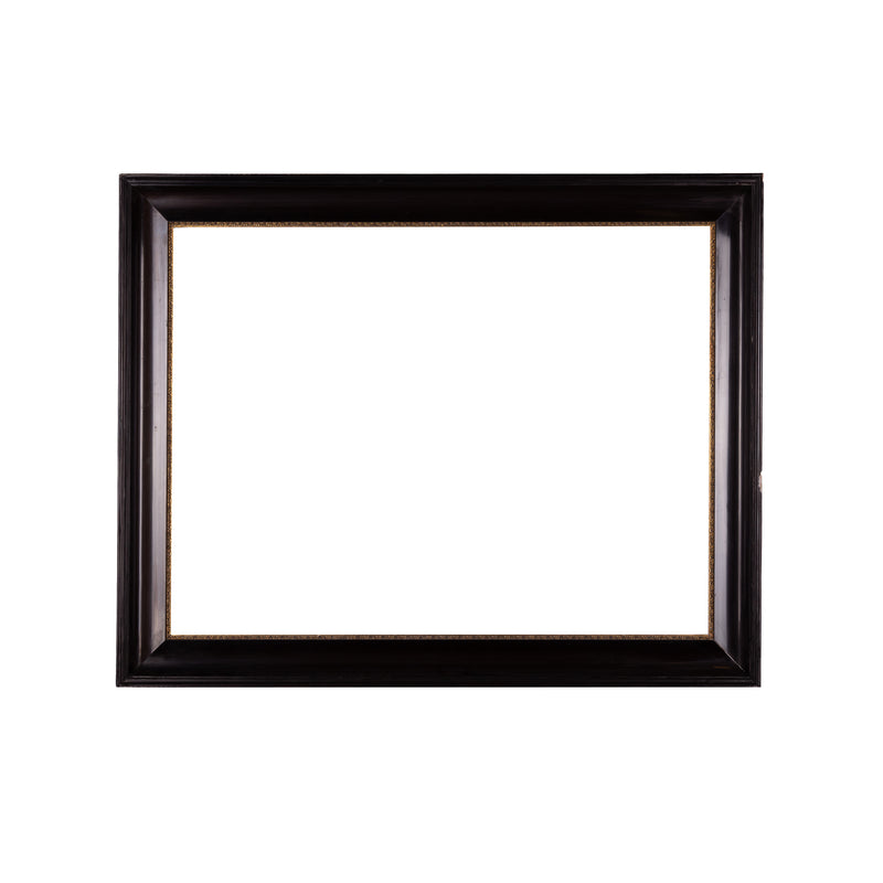 Zwartbruine houten lijst; ca. 66 x 83,5 x 4,5 cm; begin 20e eeuw-zoom-