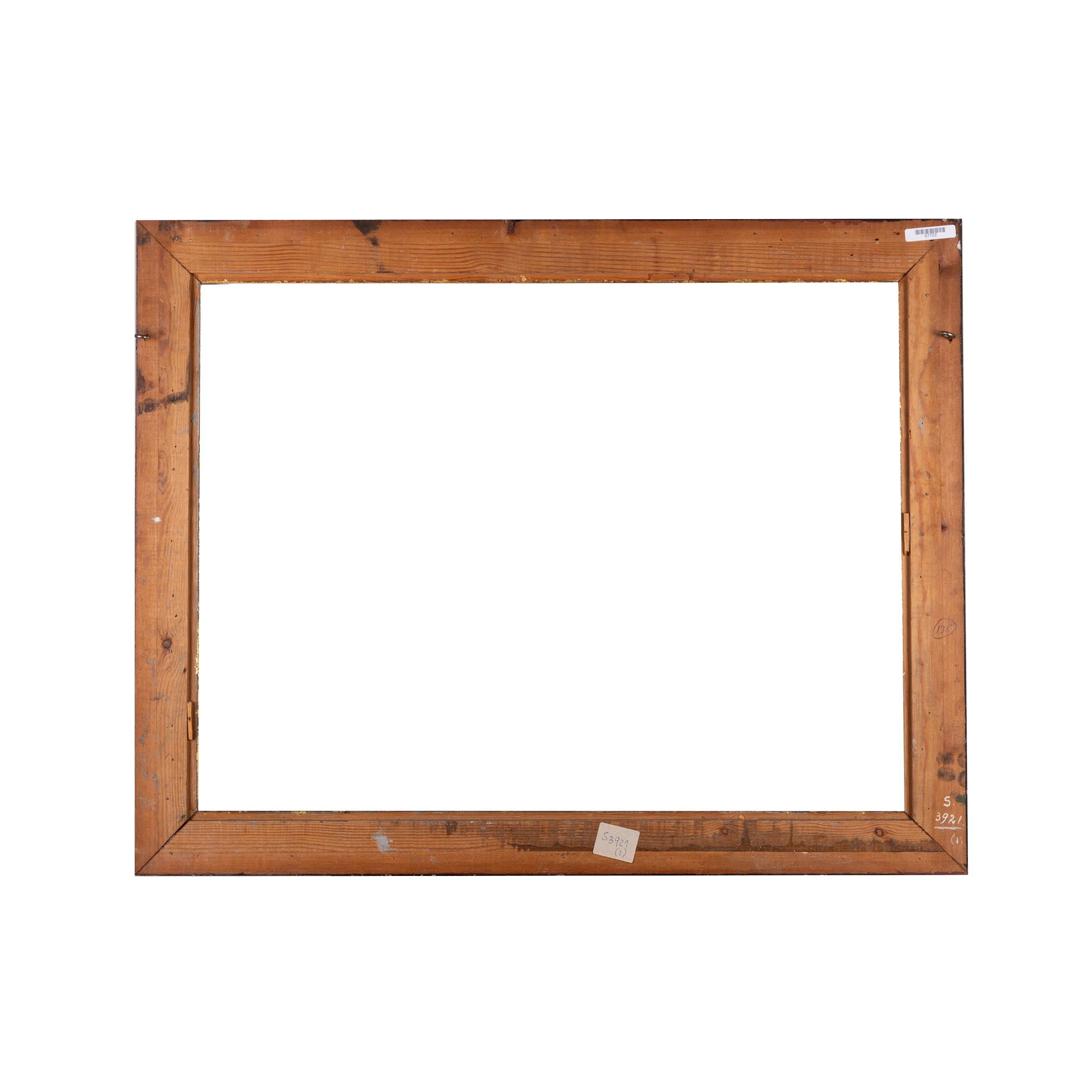 Zwartbruine houten lijst; ca. 66 x 83,5 x 4,5 cm; begin 20e eeuw-zoom-4