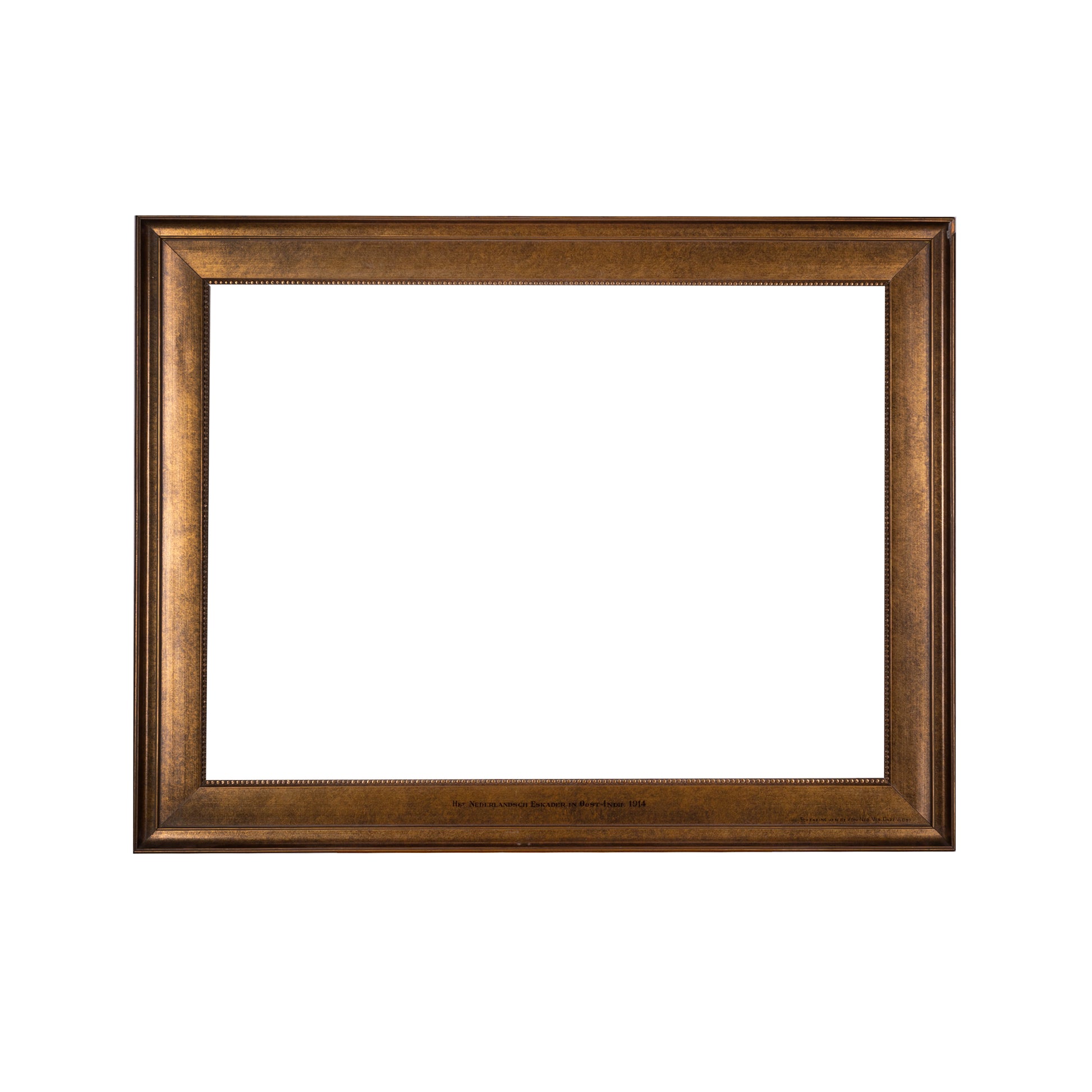 Goudkleurige houten lijst; ca. 68 x 88 x 4 cm; begin 20e eeuw-1
