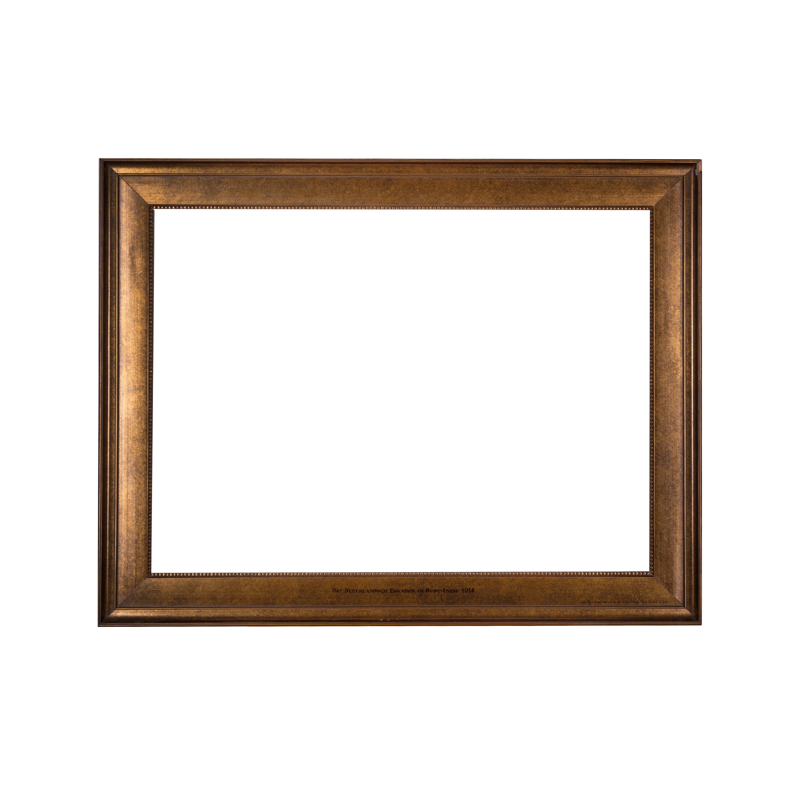 Goudkleurige houten lijst; ca. 68 x 88 x 4 cm; begin 20e eeuw-zoom-1