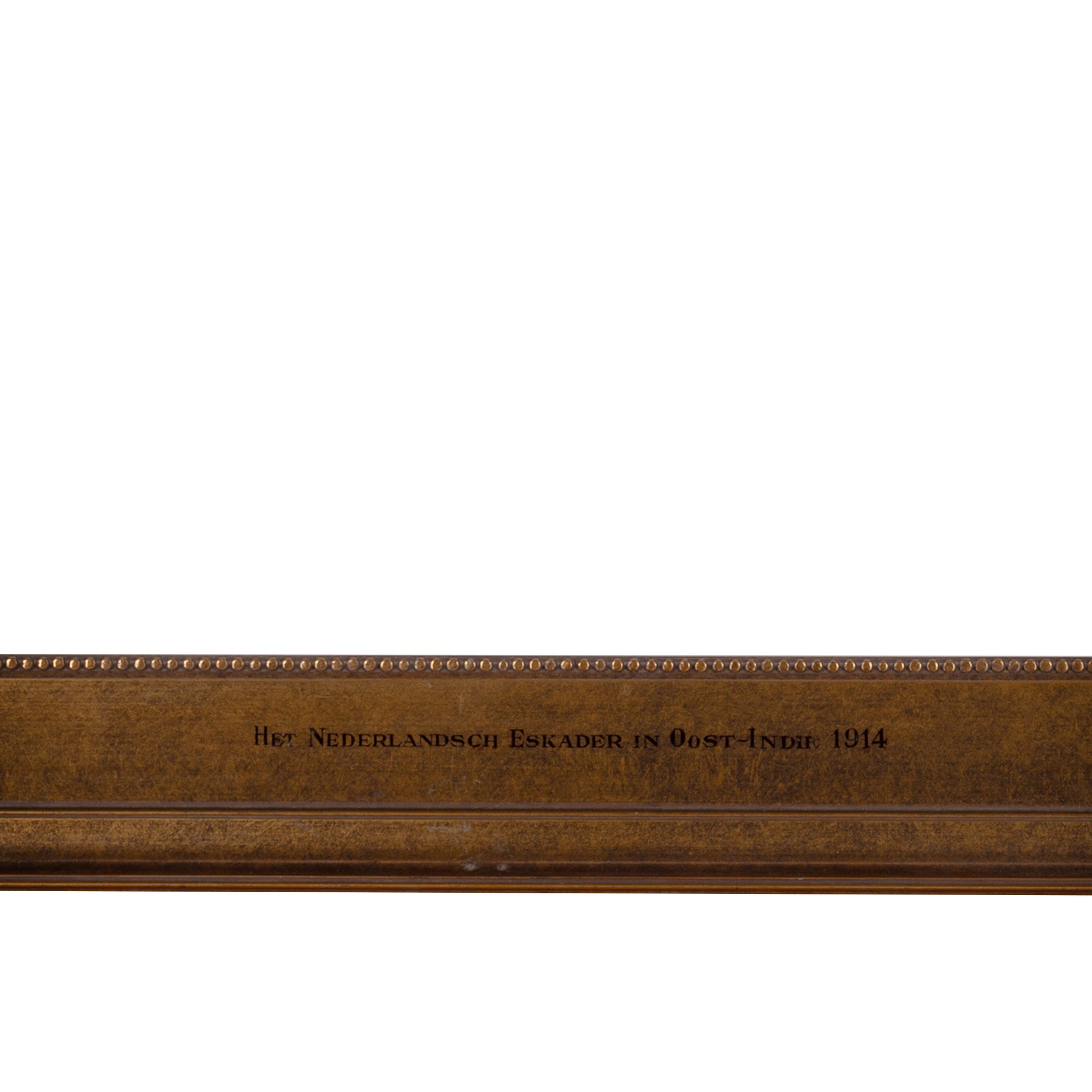 Goudkleurige houten lijst; ca. 68 x 88 x 4 cm; begin 20e eeuw-2