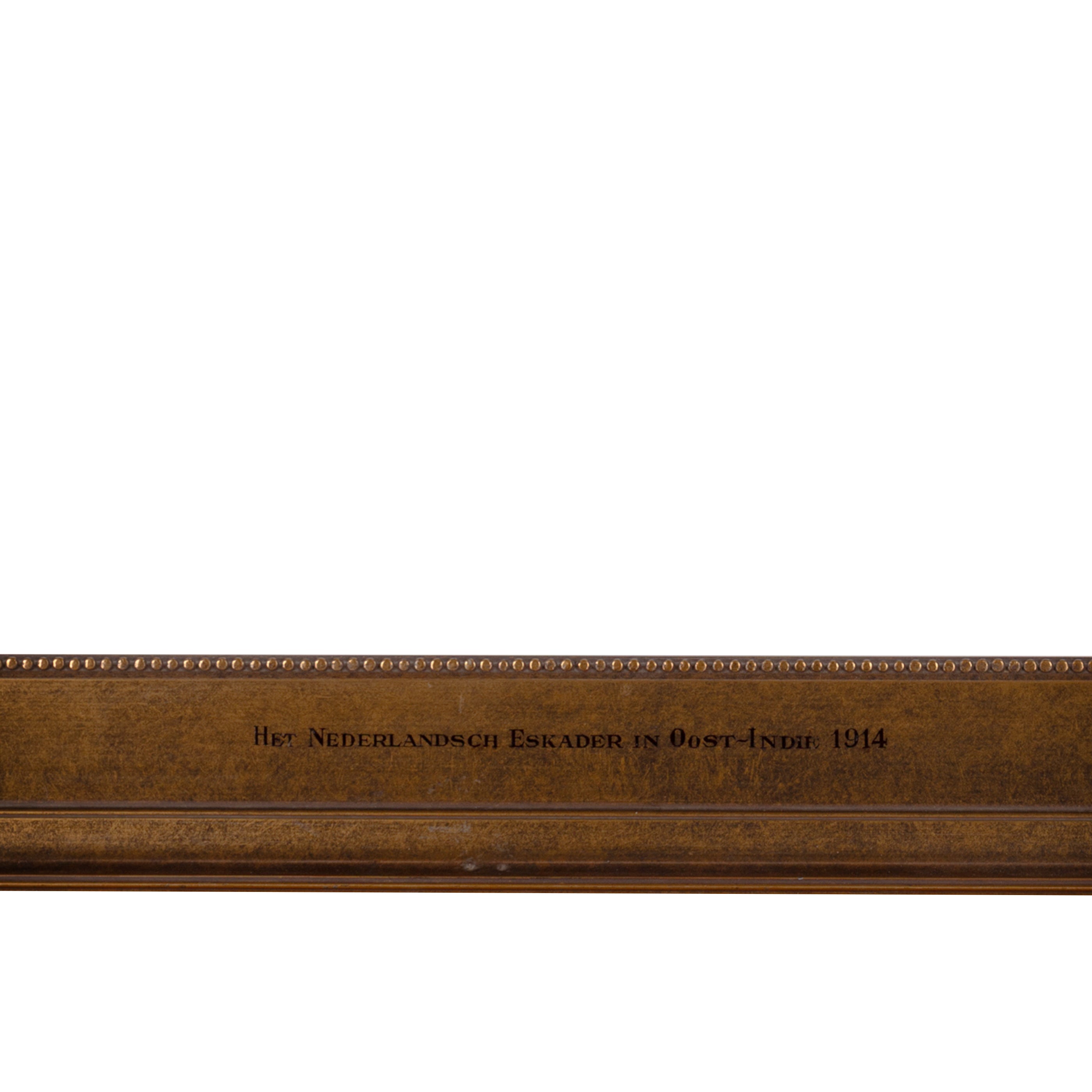 Goudkleurige houten lijst; ca. 68 x 88 x 4 cm; begin 20e eeuw-zoom-2