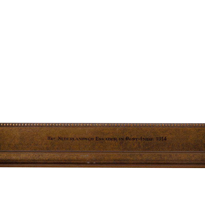 Goudkleurige houten lijst; ca. 68 x 88 x 4 cm; begin 20e eeuw-zoom-
