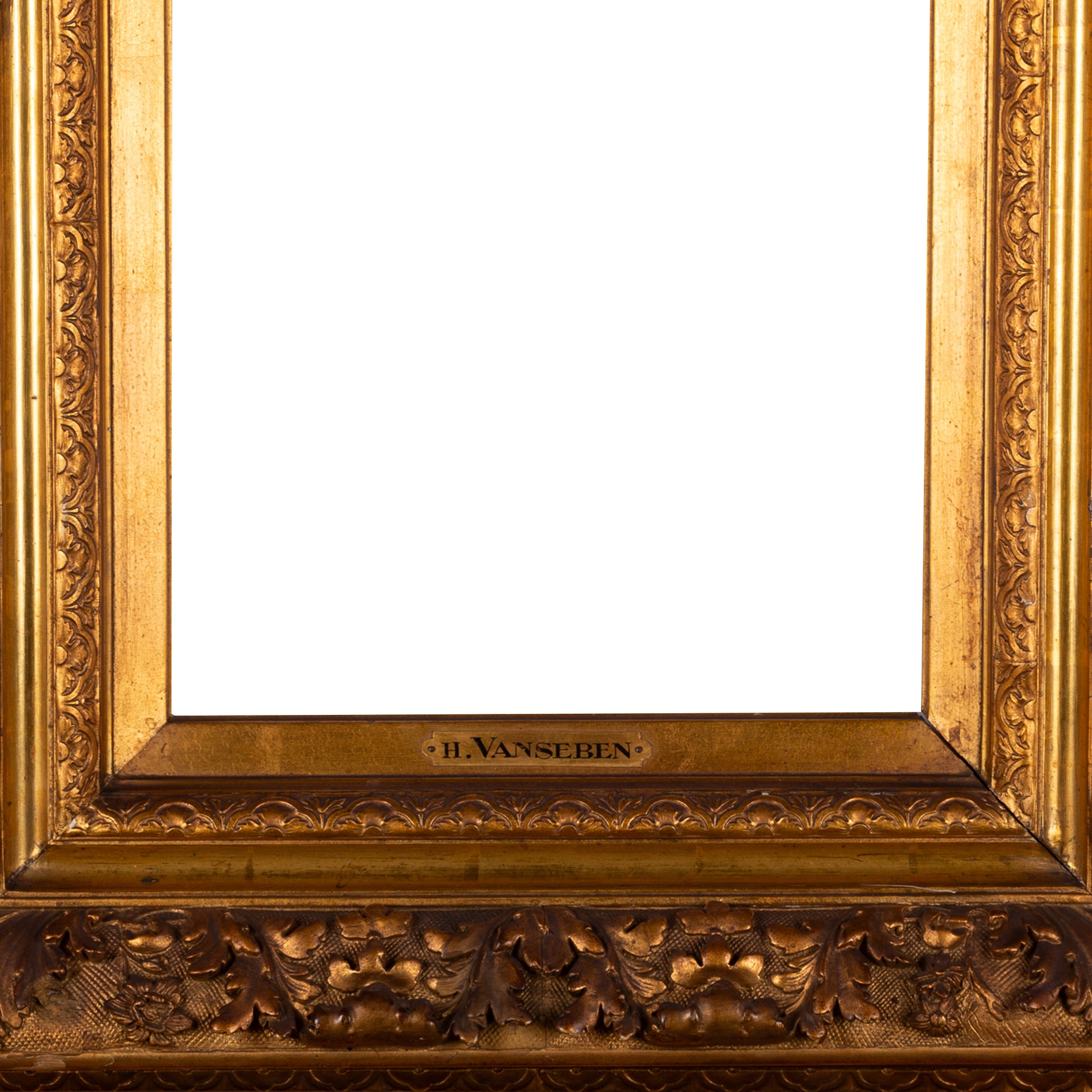 Antieke goudkleurige lijst; ca. 71 x 62 x 10 cm; eind 19e / begin 20e eeuw-2
