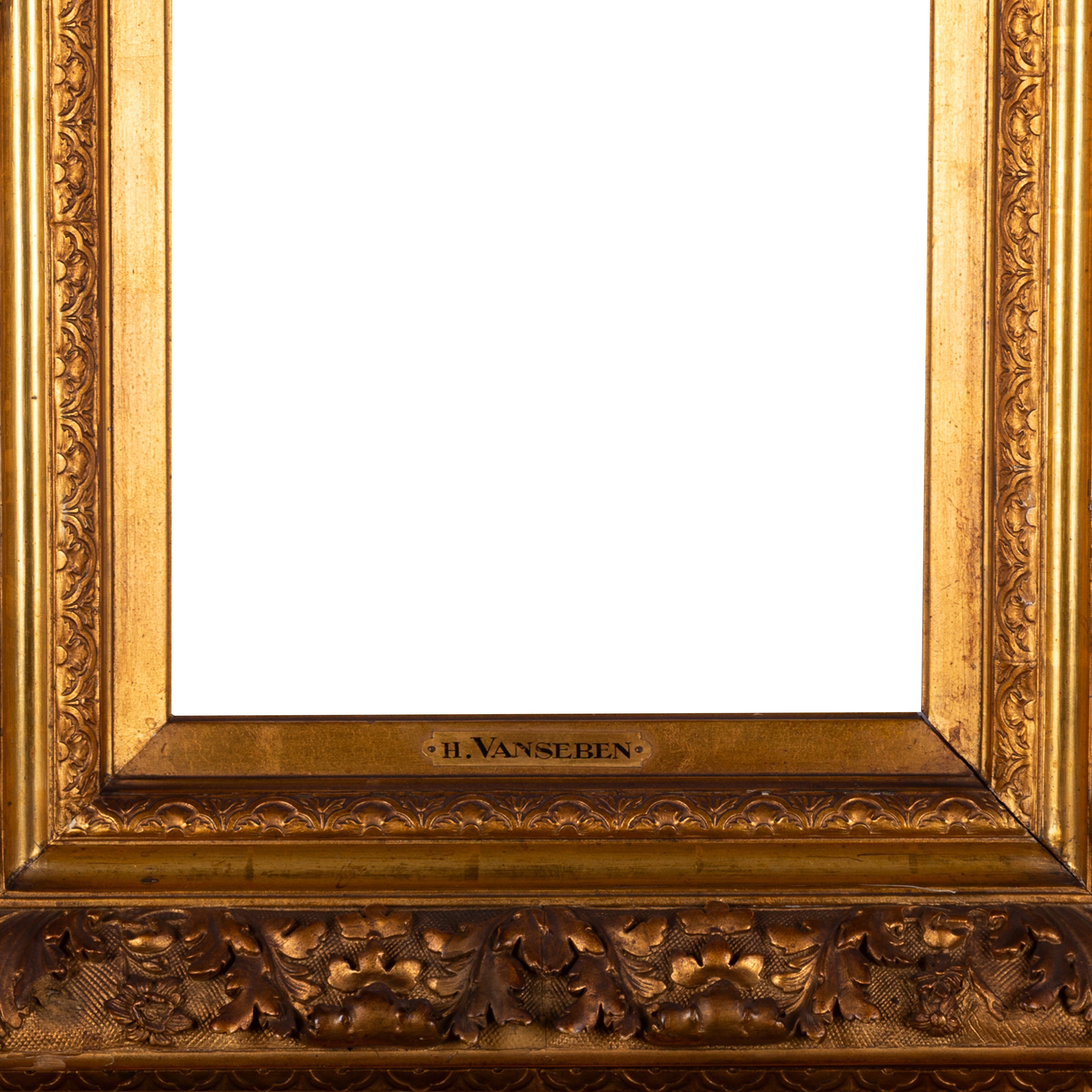 Antieke goudkleurige lijst; ca. 71 x 62 x 10 cm; eind 19e / begin 20e eeuw