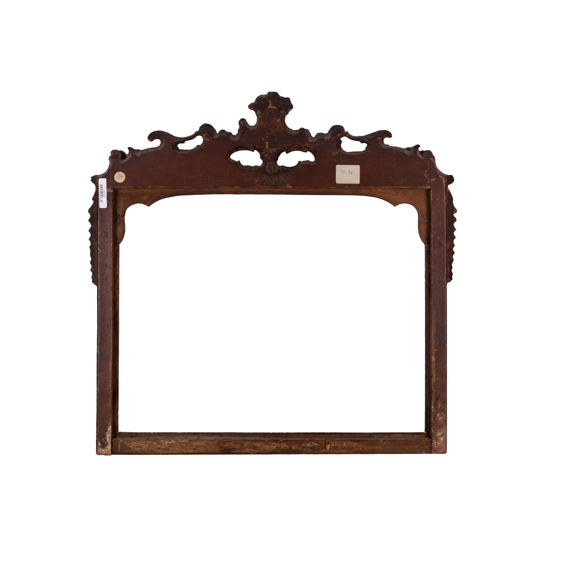 Antieke houten lijst; ca. 62 x 60 x 3 cm; eind 19e / begin 20e eeuw-4
