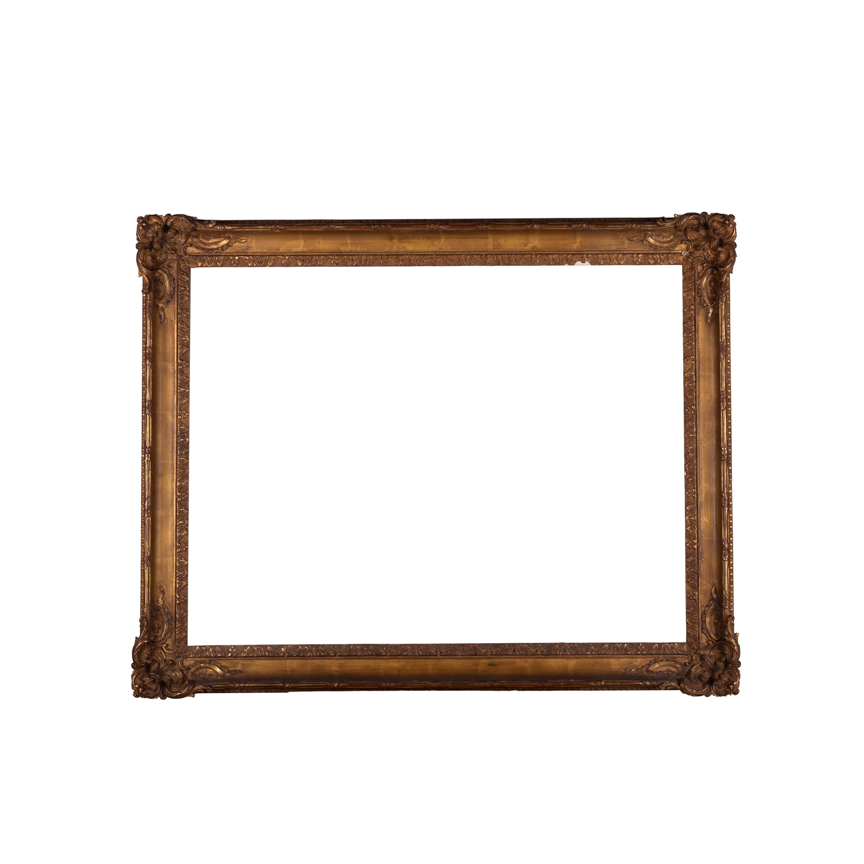 Antieke goudkleurige lijst; ca. 75,5 x 95 x 7 cm; eind 19e / begin 20e eeuw-zoom-1