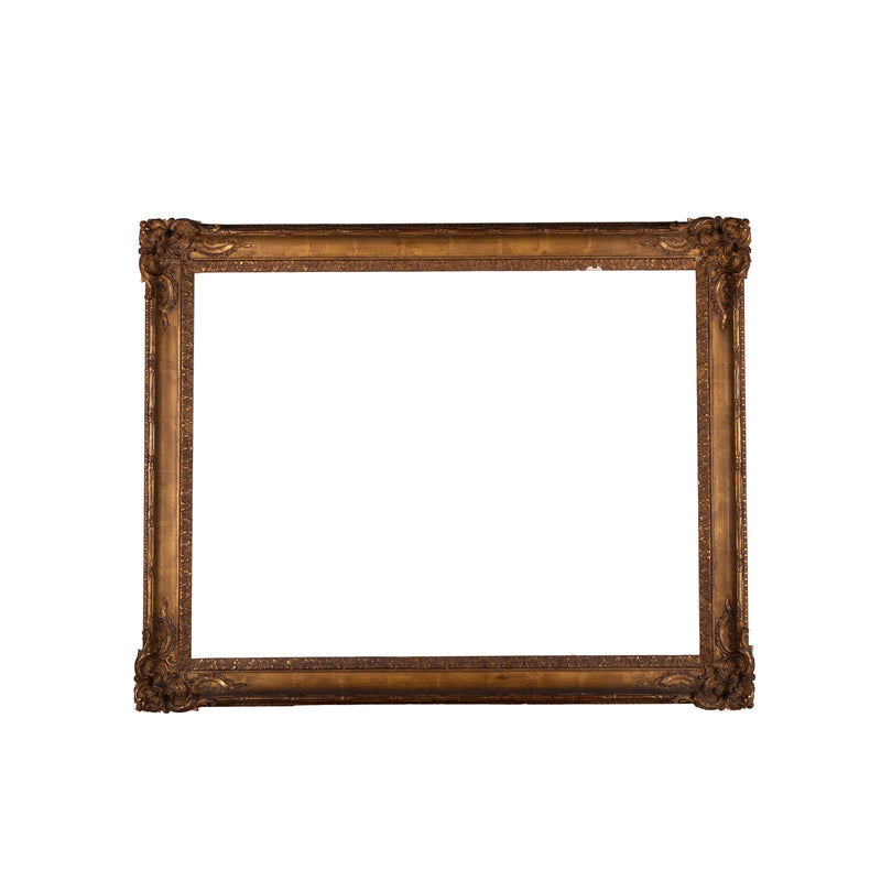 Antieke goudkleurige lijst; ca. 75,5 x 95 x 7 cm; eind 19e / begin 20e eeuw-zoom-