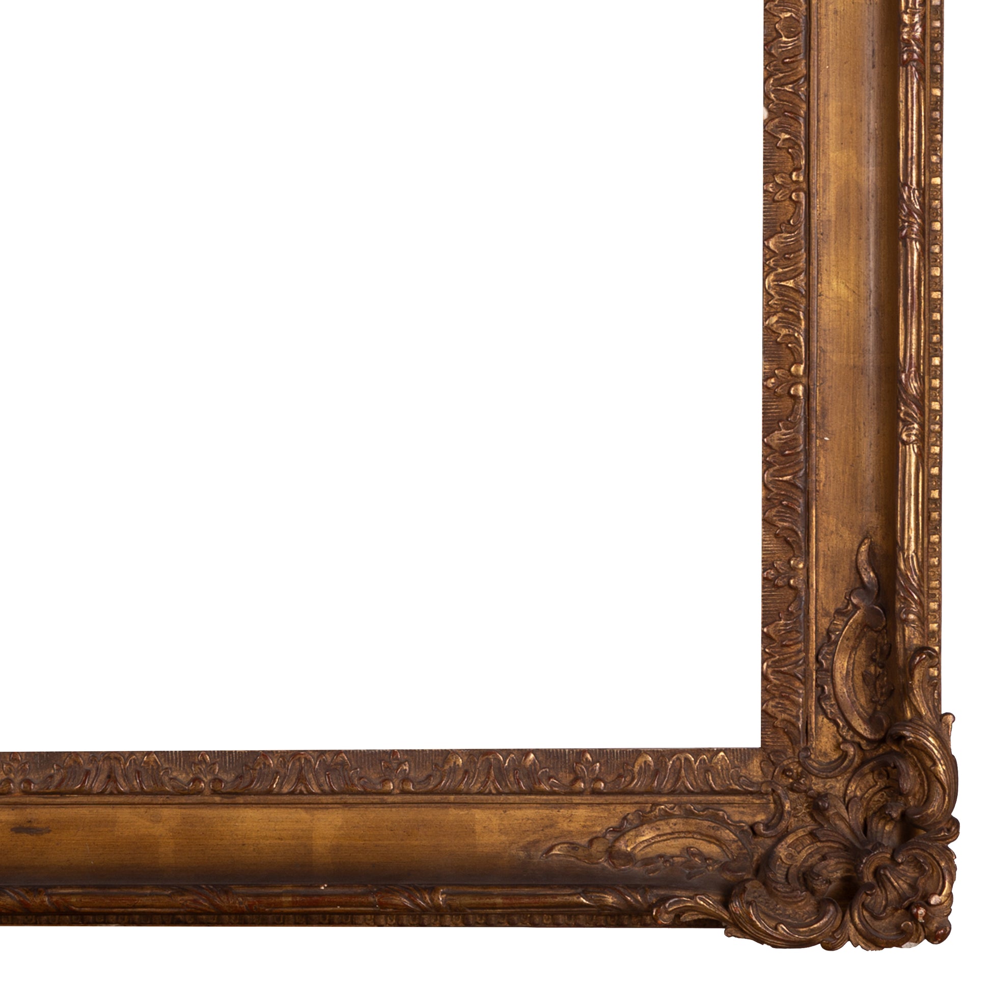 Antieke goudkleurige lijst; ca. 75,5 x 95 x 7 cm; eind 19e / begin 20e eeuw-3