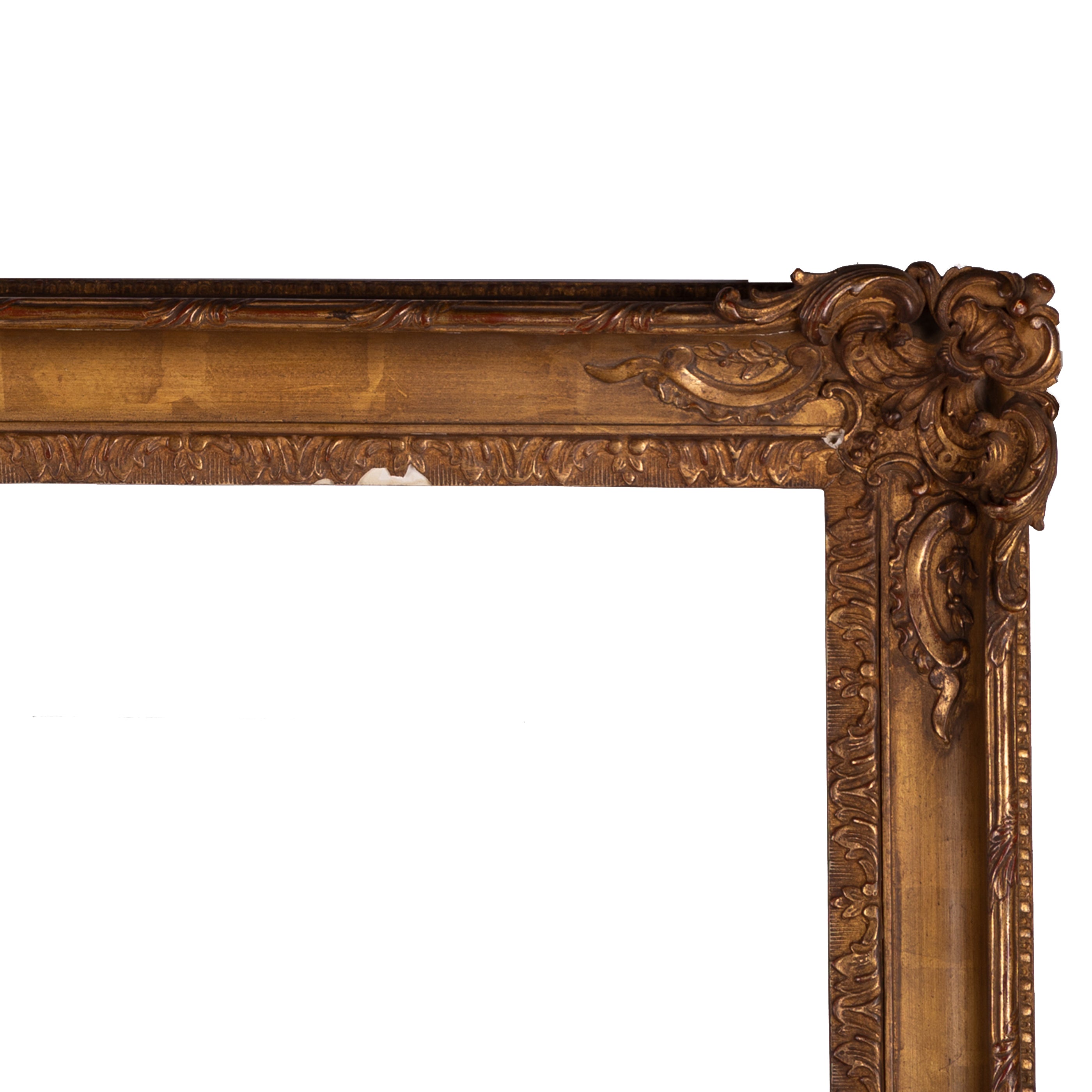 Antieke goudkleurige lijst; ca. 75,5 x 95 x 7 cm; eind 19e / begin 20e eeuw-zoom-2