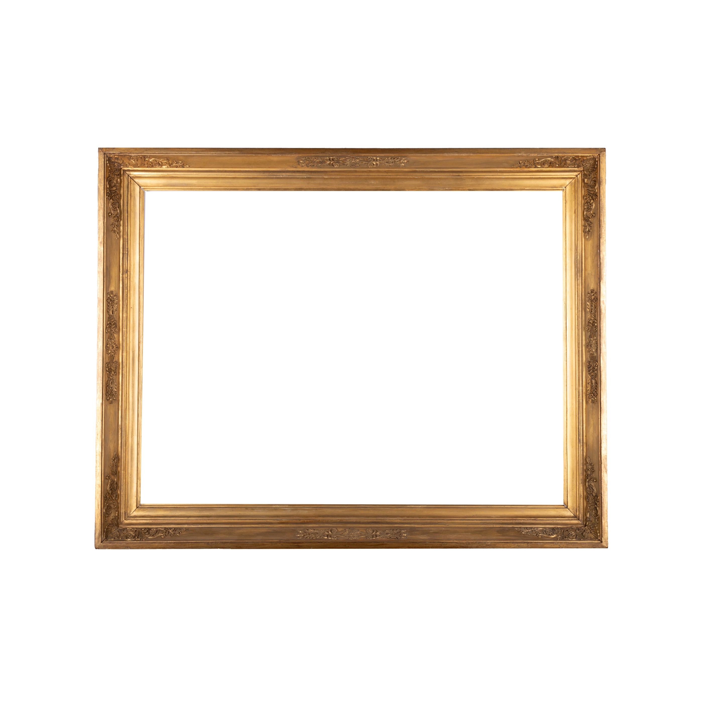Antieke goudkleurige lijst; ca. 75,5 x 96 x 8 cm; eind 19e / begin 20e eeuw