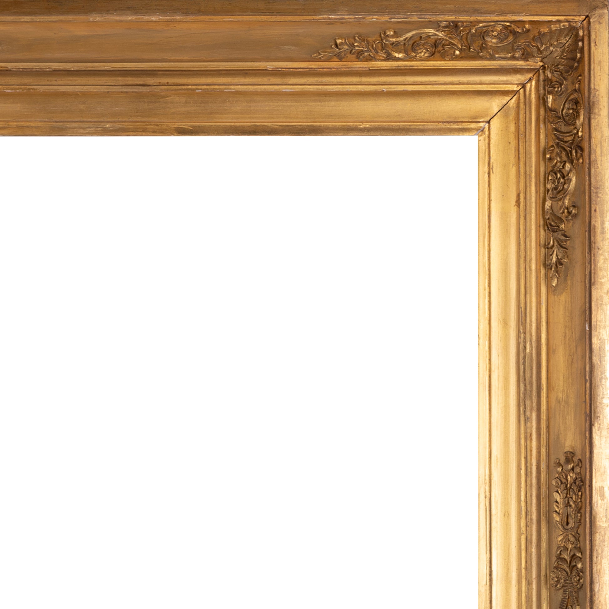 Antieke goudkleurige lijst; ca. 75,5 x 96 x 8 cm; eind 19e / begin 20e eeuw-2