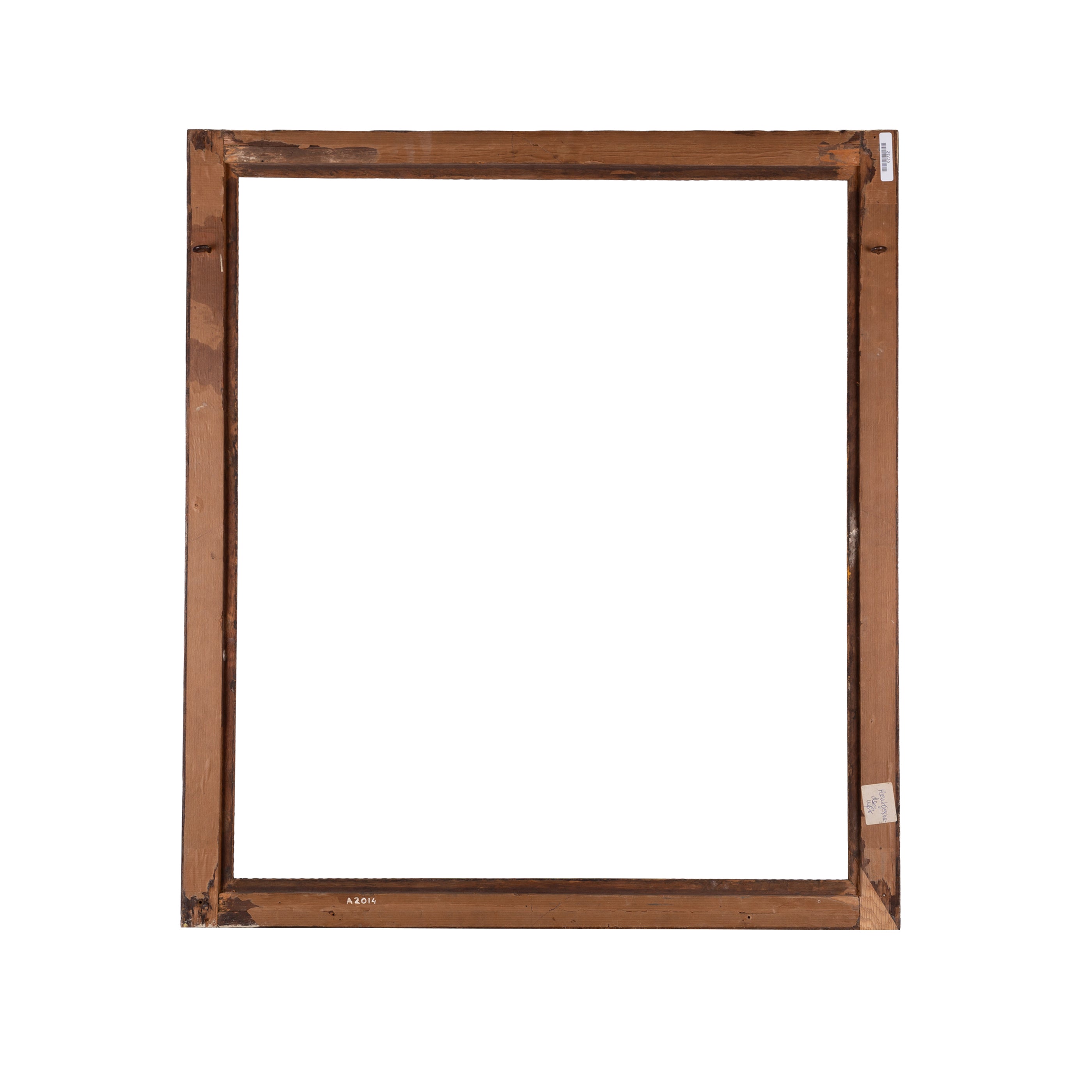 Antieke houten lijst; ca. 83 x 73,5 x 3,5 cm; eind 19e / begin 20e eeuw-zoom-4