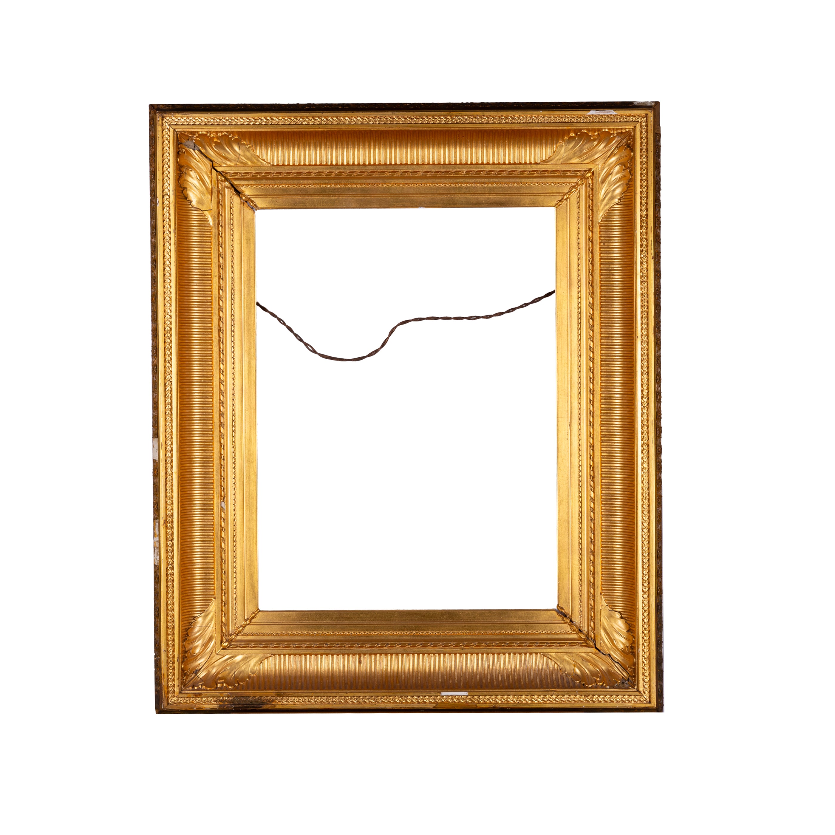 Antieke goudkleurige lijst; ca 81,5 x 68 x 9,5 cm, eind 19e / begin 20e eeuw