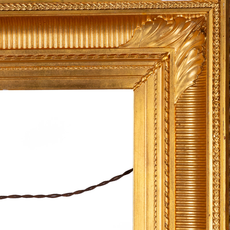 Antieke goudkleurige lijst; ca 81,5 x 68 x 9,5 cm, eind 19e / begin 20e eeuw-zoom-