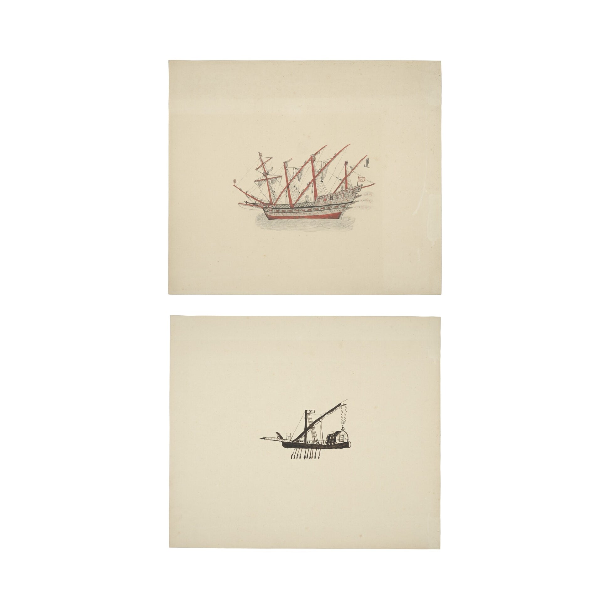Twee tekeningen van Cornelius Cloot Cornelisz, ca. 1920-1