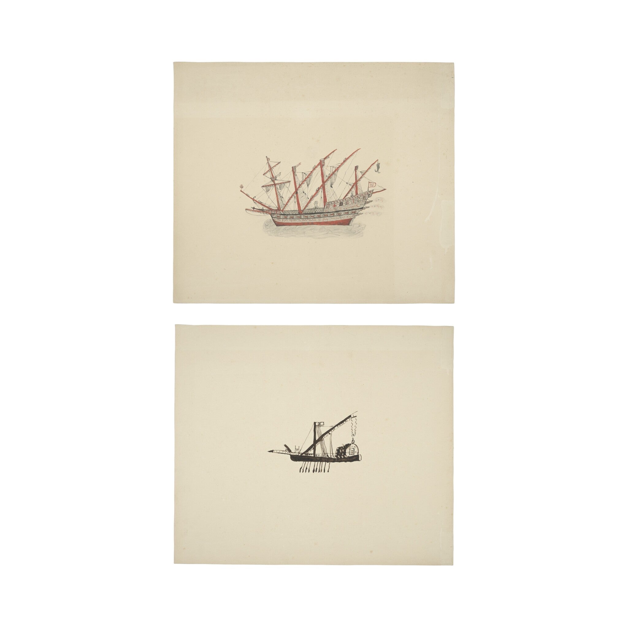 Twee tekeningen van Cornelius Cloot Cornelisz, ca. 1920