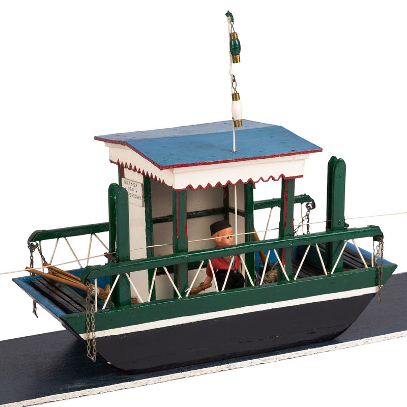 Jeen Eppinga, Model van een Leeuwarder grachtenpontje, ca. 1950-1960-zoom-