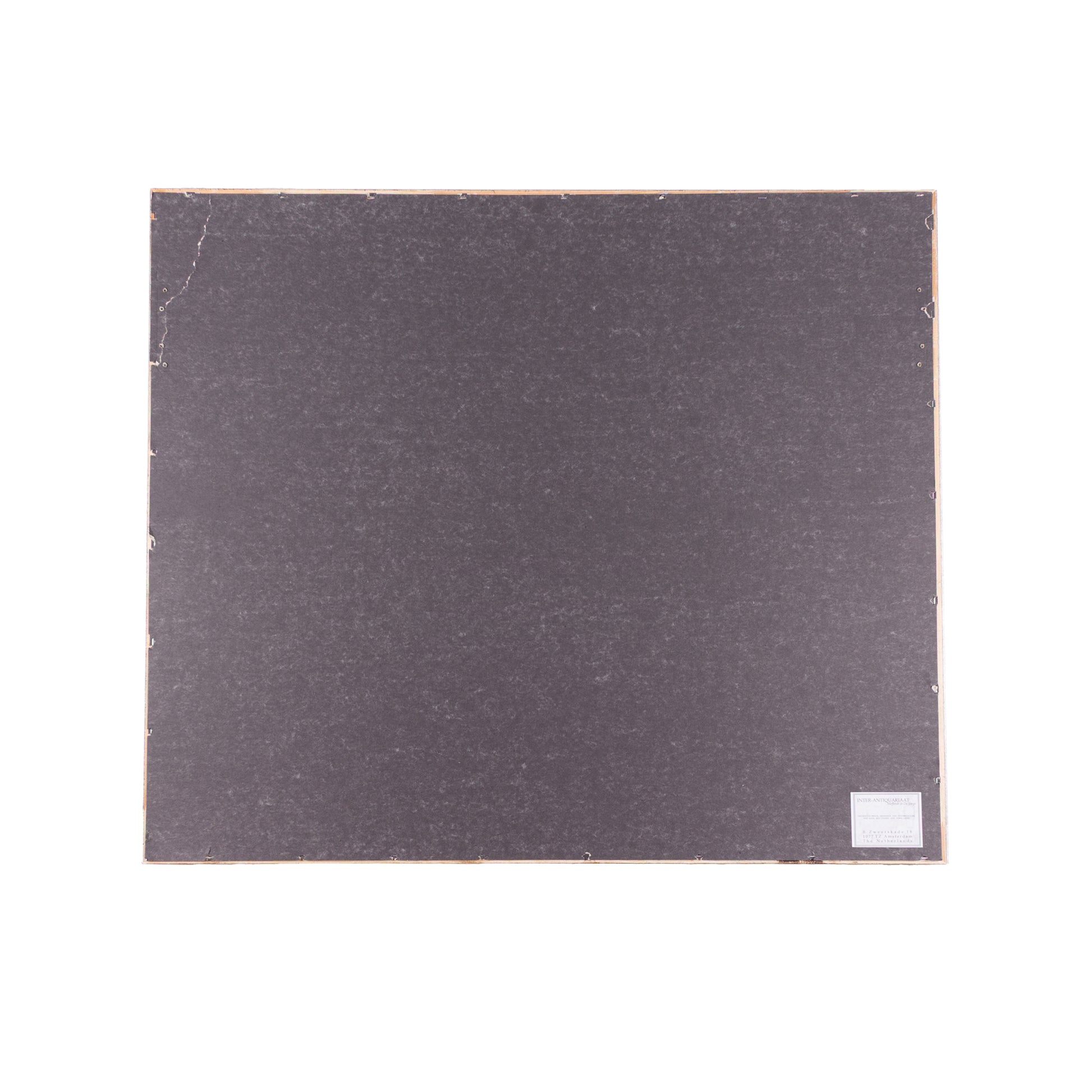 Zwarte houten lijst; ca. 79,5 x 68,5 x 3 cm; 20e eeuw-6