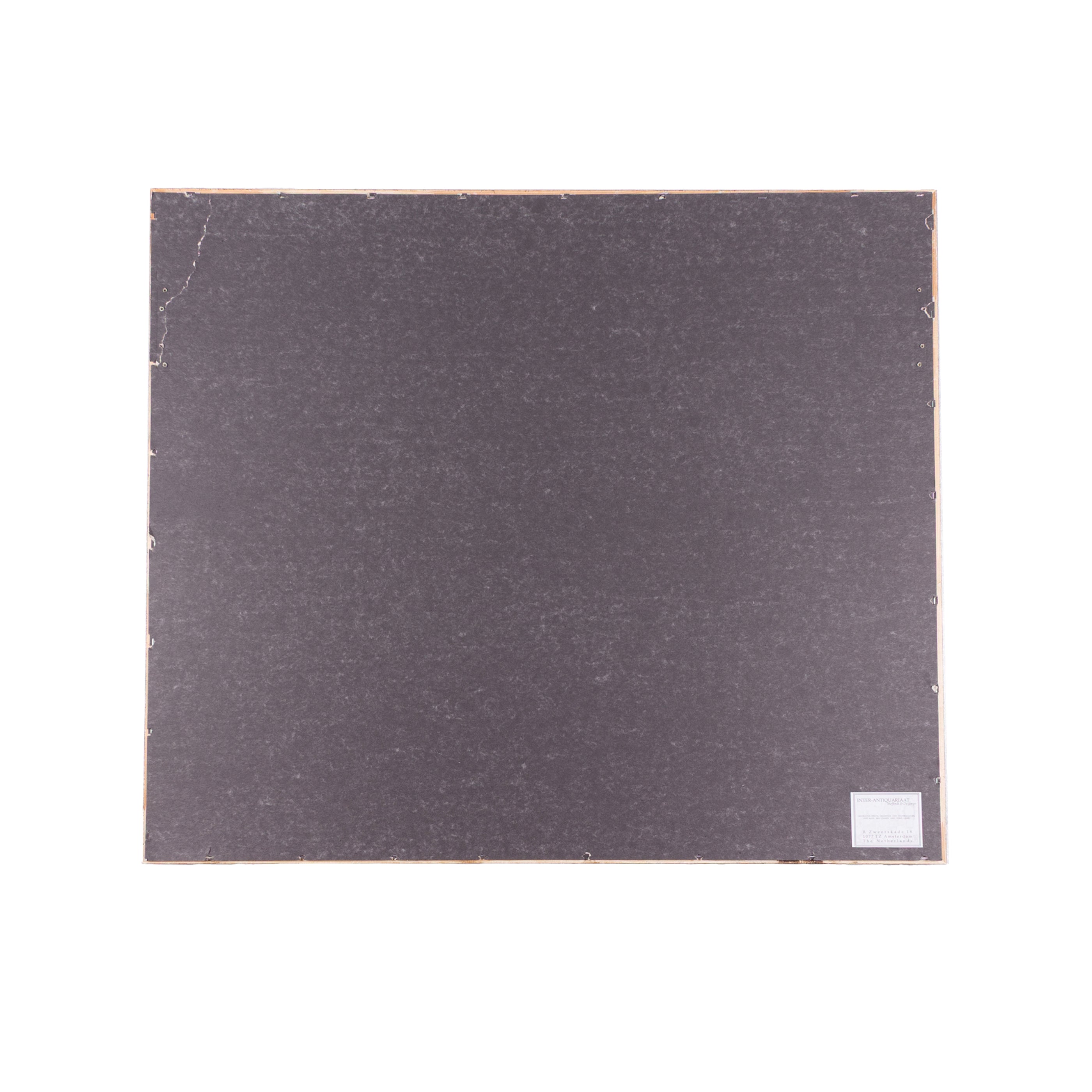 Zwarte houten lijst; ca. 79,5 x 68,5 x 3 cm; 20e eeuw-zoom-6