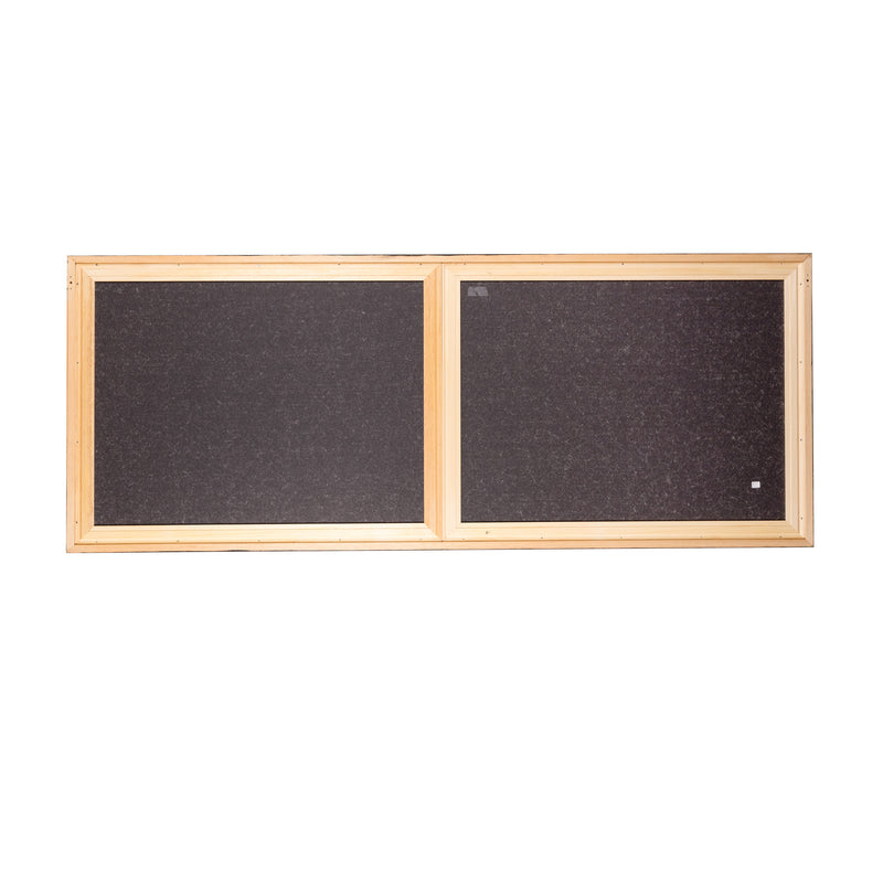 Zwarte houten lijst met museumglas, 199 x 79 cm-zoom-