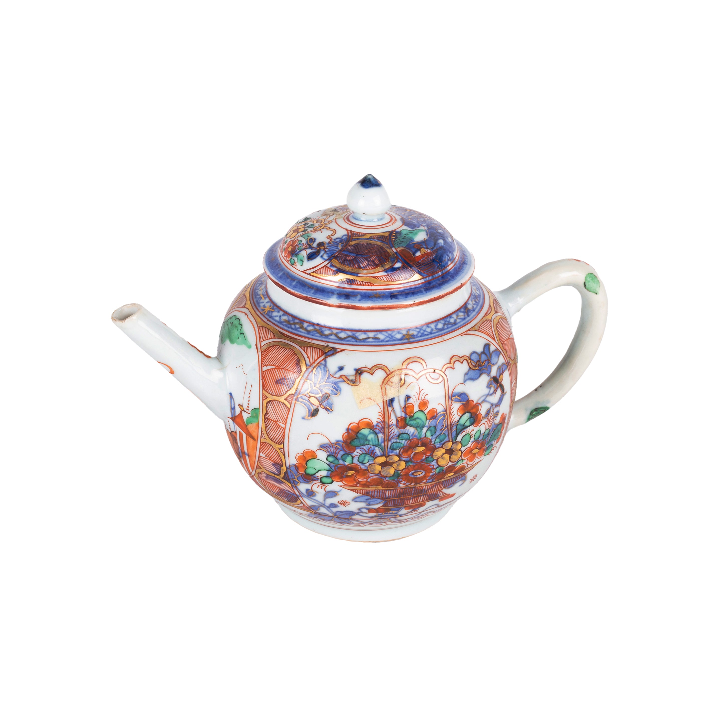 Theepot 'Amsterdams Bont', 18e eeuw