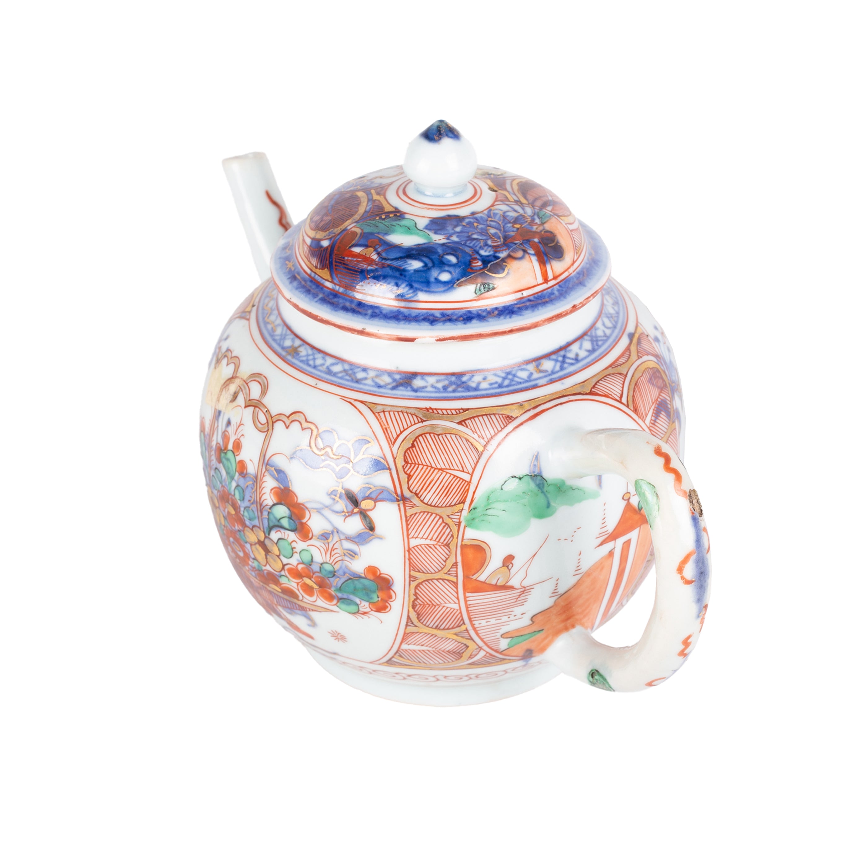 Theepot 'Amsterdams Bont', 18e eeuw