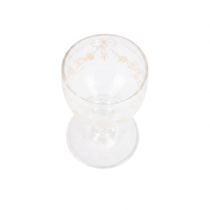 Drie vintage kristallen glazen-zoom-