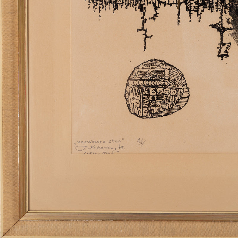 Jaap Kraanen, 'Verwoeste stad'; 1965-zoom-