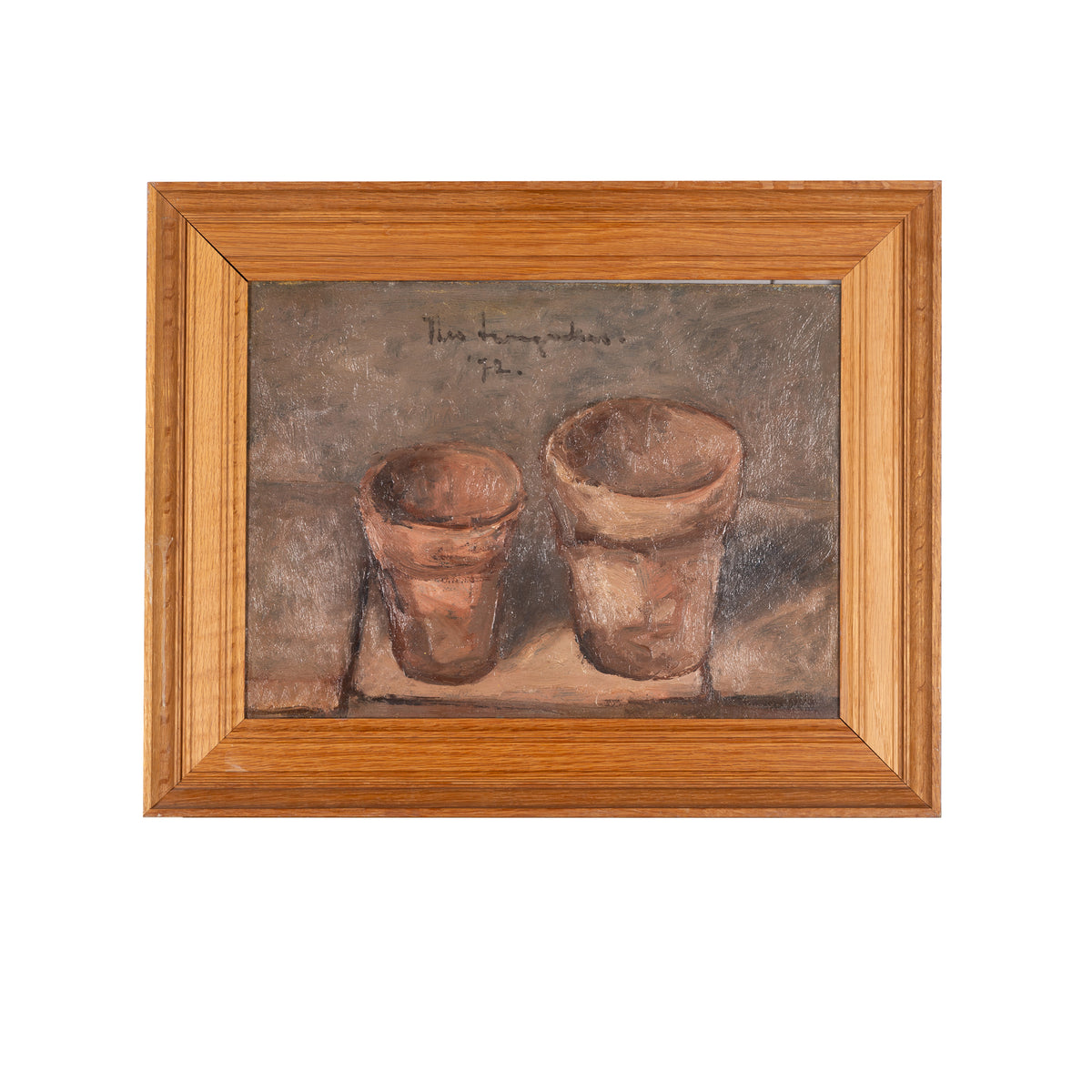 Theo Swagemakers, 'Stilleven met twee bloempotten', 1972