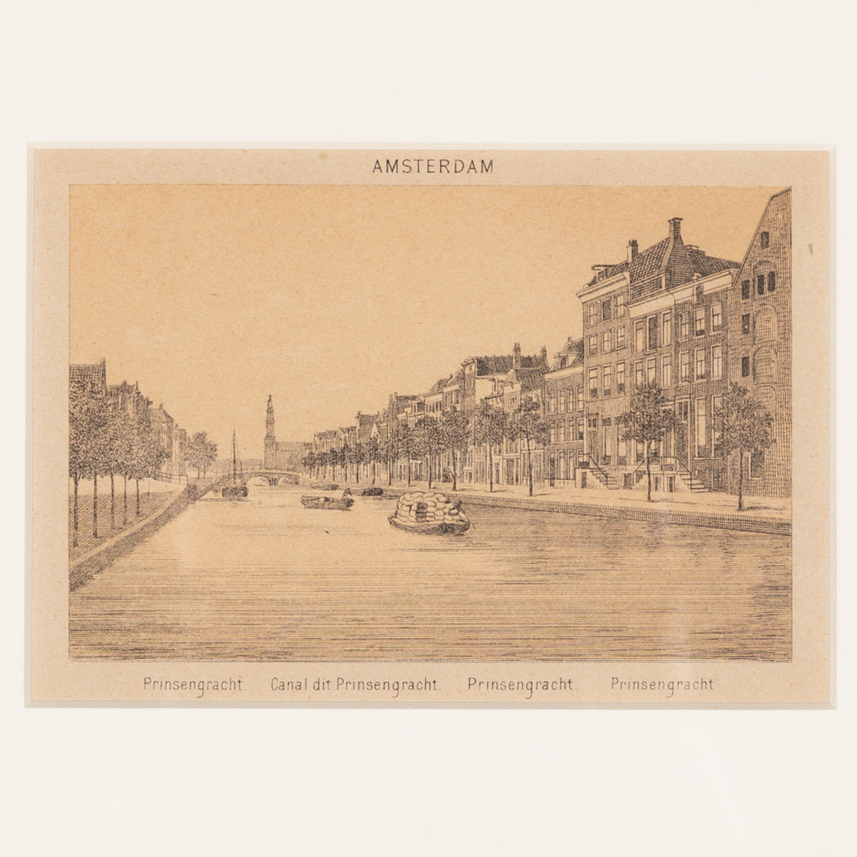 Prent 'Amsterdam - Prinsengracht', ca. 1883-zoom-2