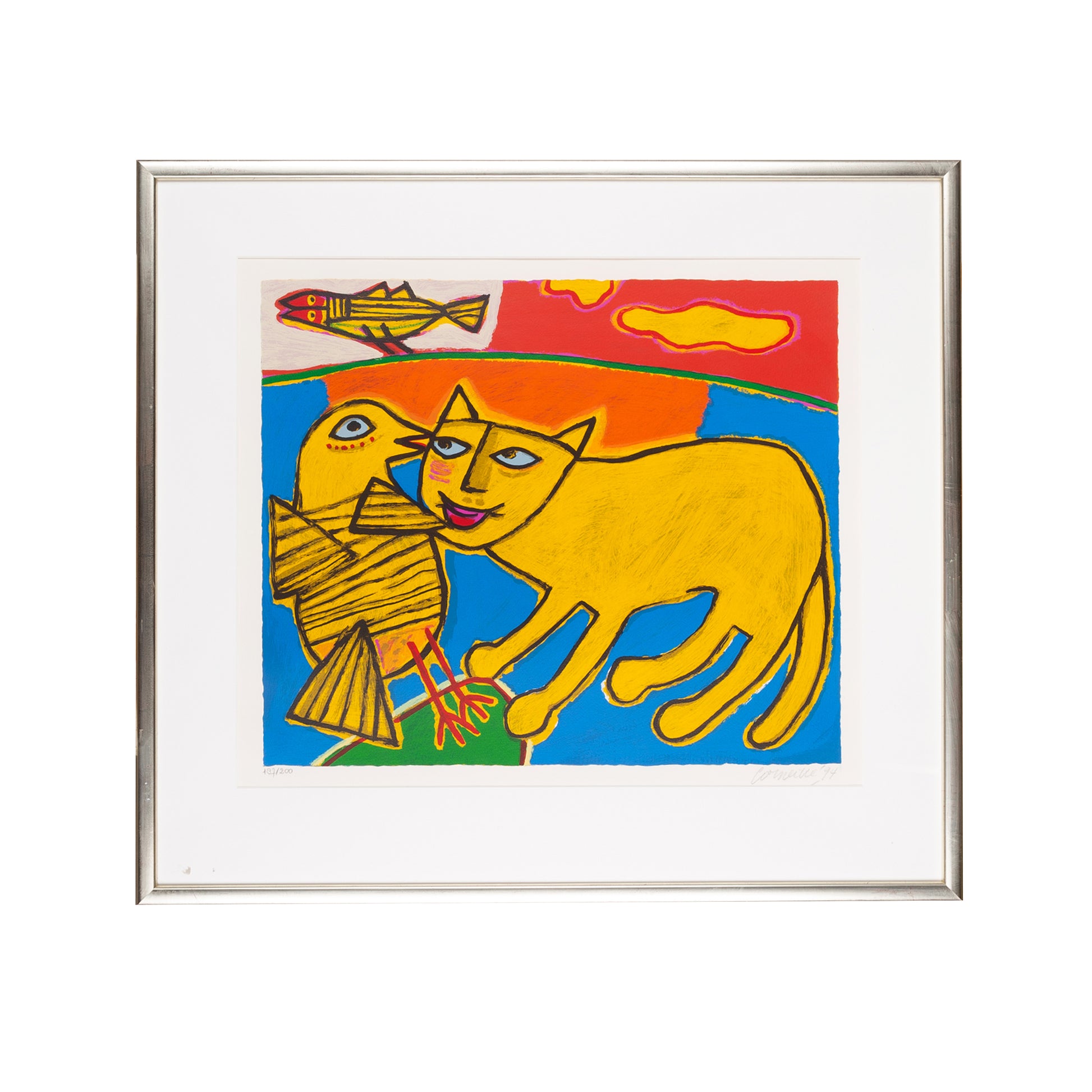 Corneille, 'Jeu entre chat et oiseau'; 1994-1