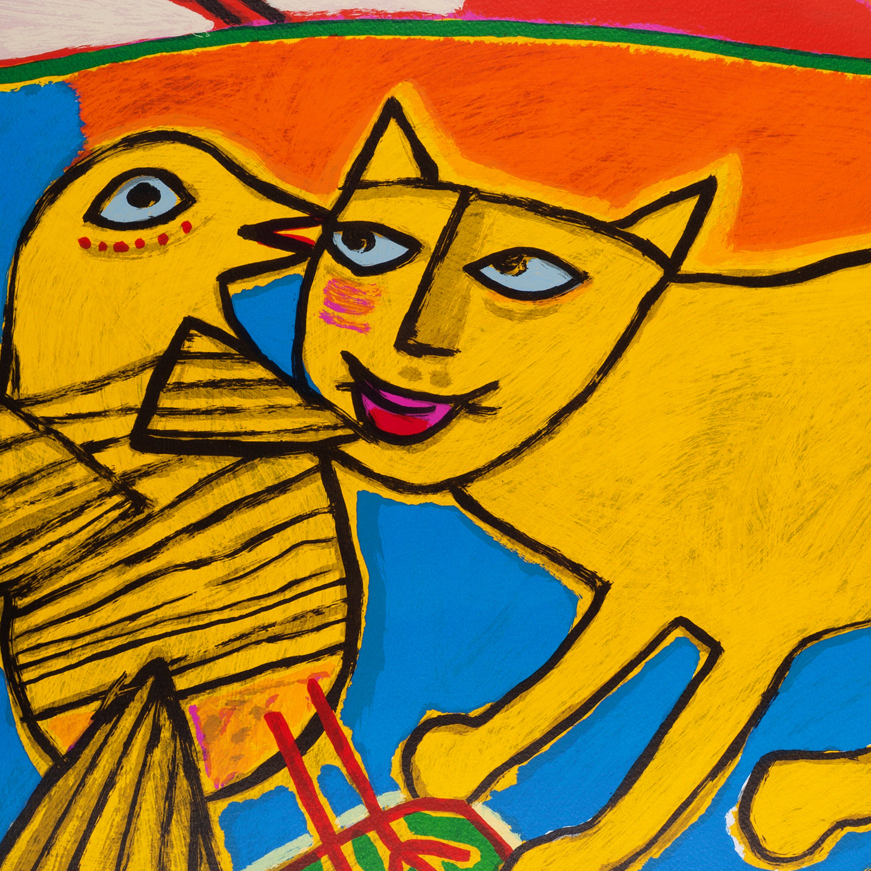 Corneille, 'Jeu entre chat et oiseau'; 1994