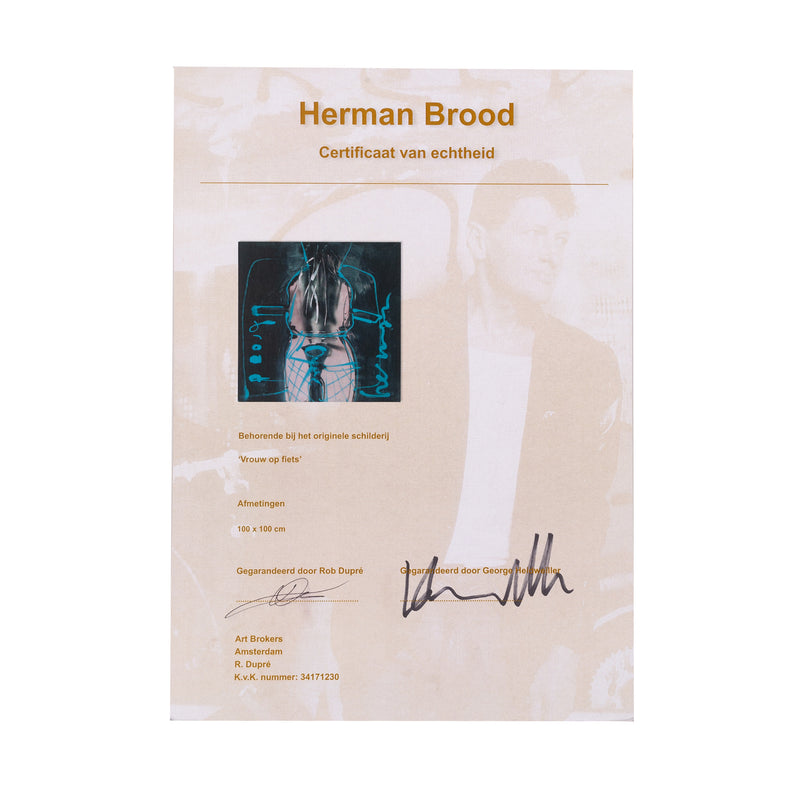 Herman Brood, 'Vrouw op fiets'-zoom-