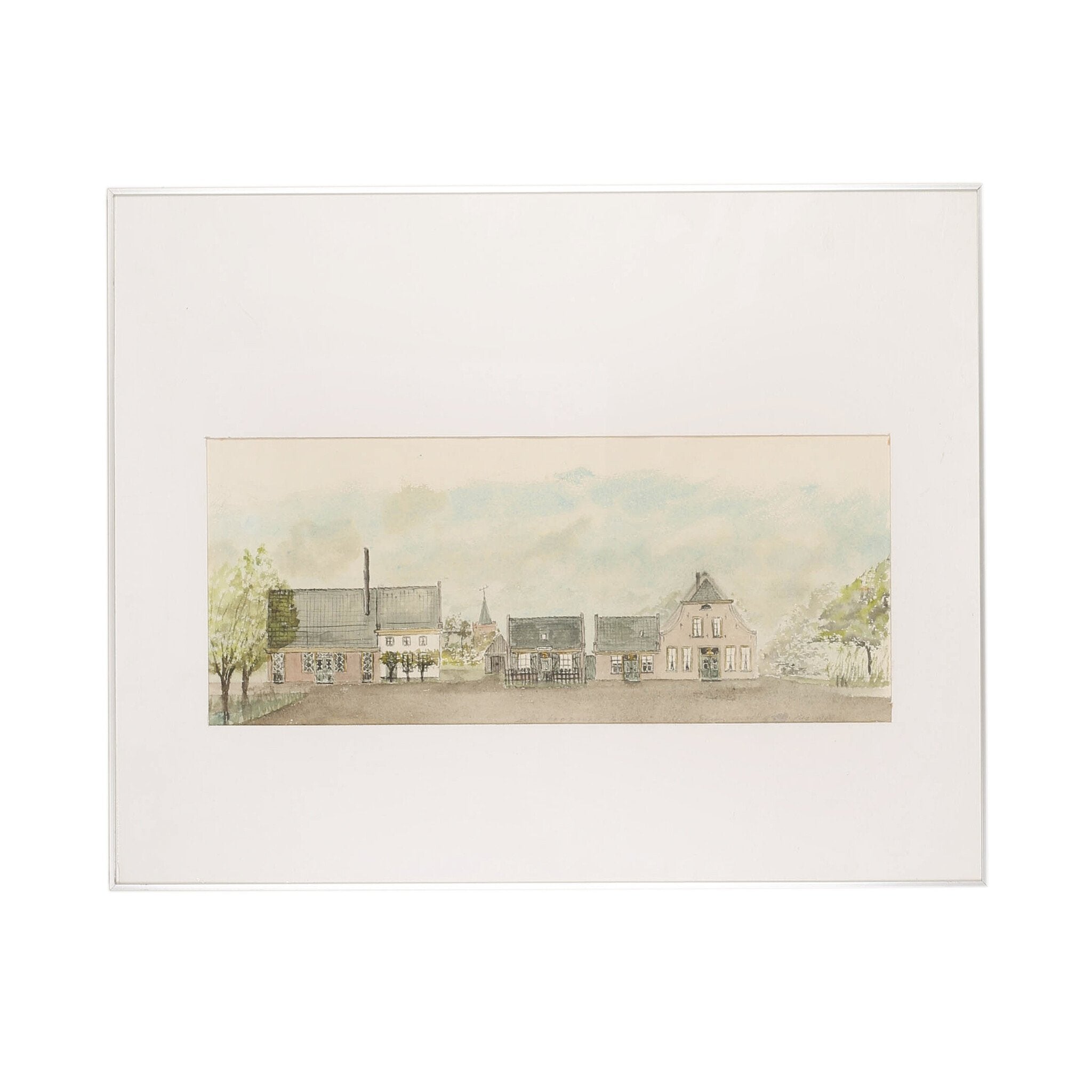 E. Koopman-Bleeker, 'Beneden buurt - Kleine sluis in 1895'; 1988-zoom-1