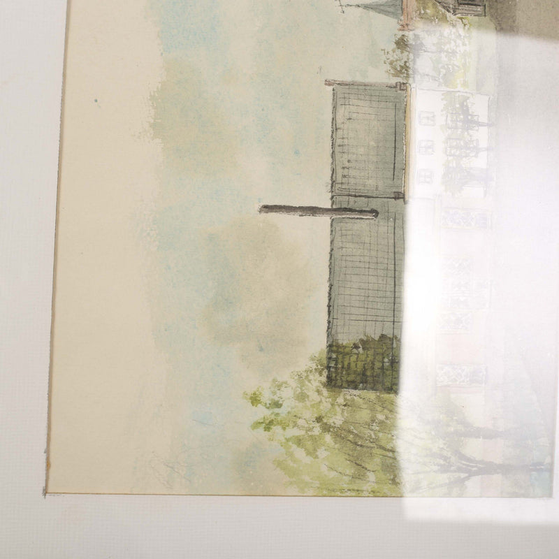E. Koopman-Bleeker, 'Beneden buurt - Kleine sluis in 1895'; 1988-zoom-