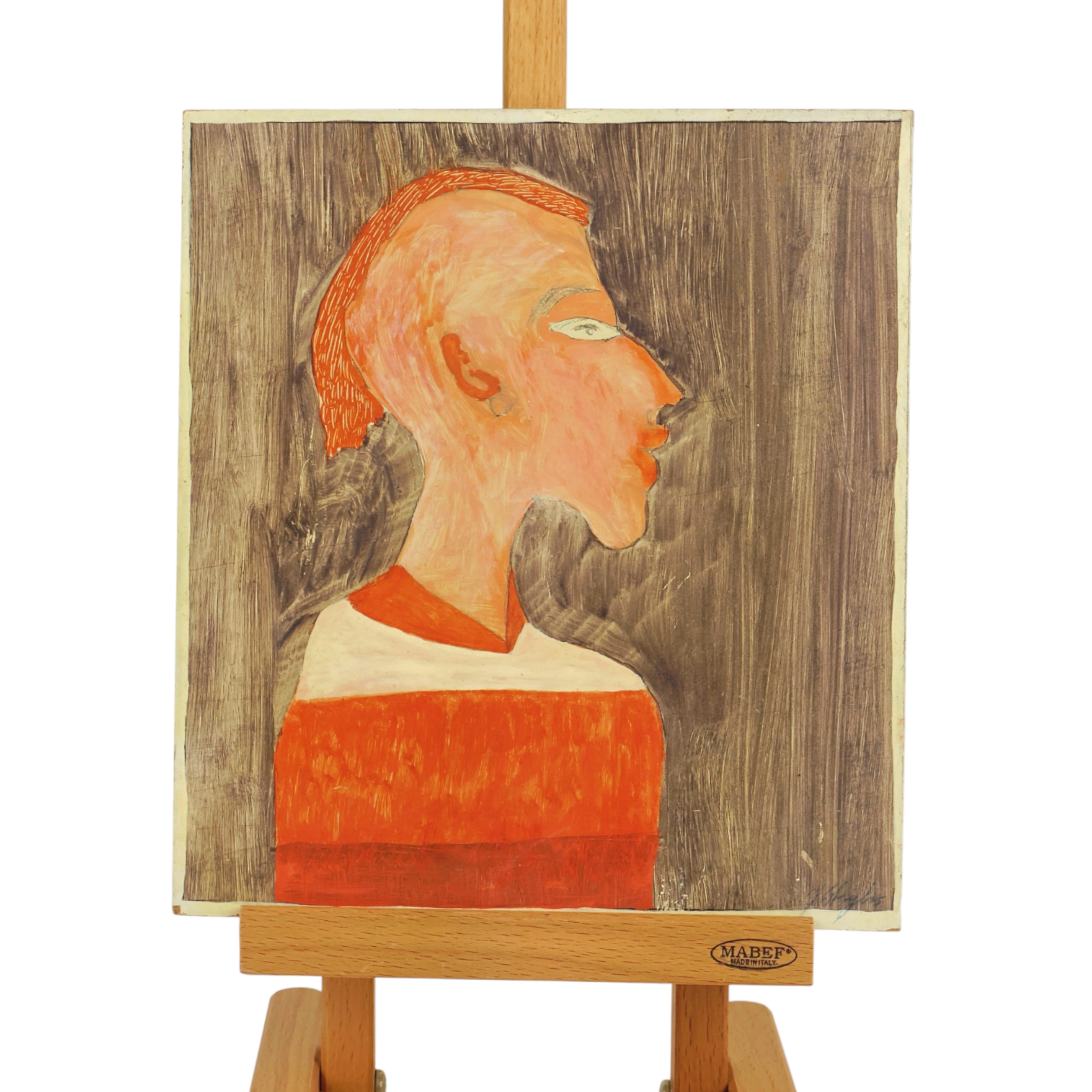 Jan Strijbos, 'Hoofd met Hare Krishna-kapsel', 1970-1980