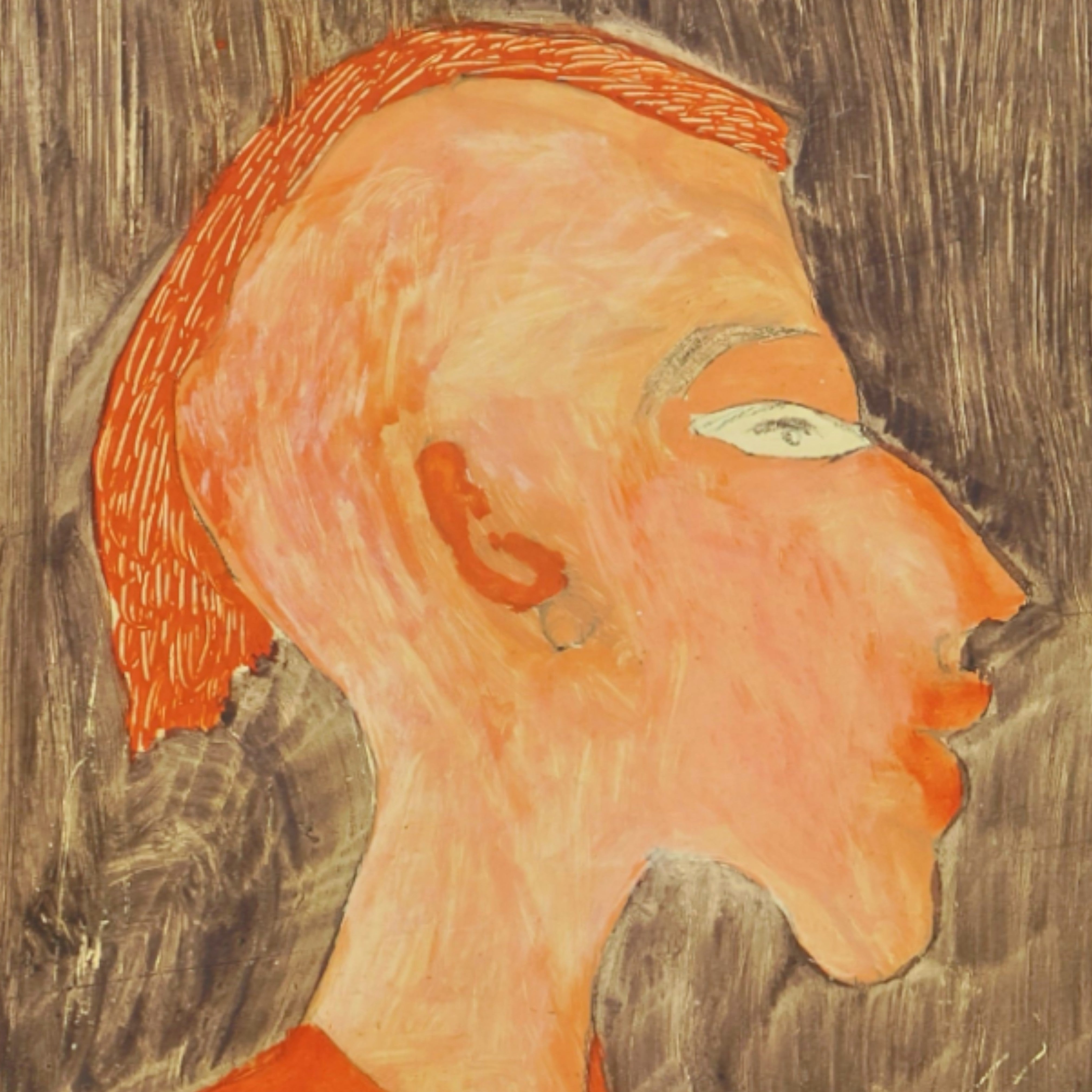 Jan Strijbos, 'Hoofd met Hare Krishna-kapsel', 1970-1980