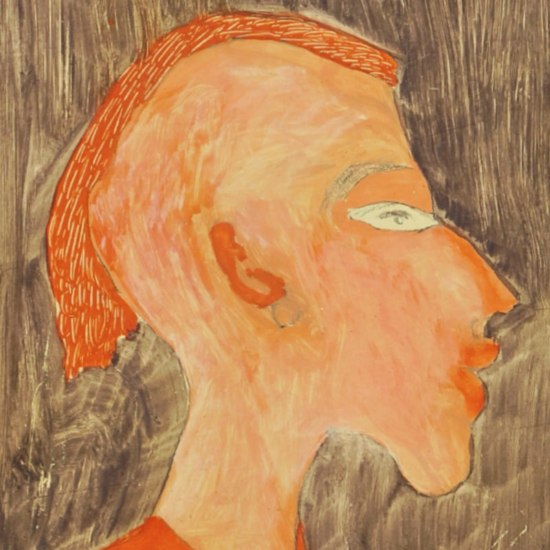 Jan Strijbos, 'Hoofd met Hare Krishna-kapsel', 1970-1980-zoom-