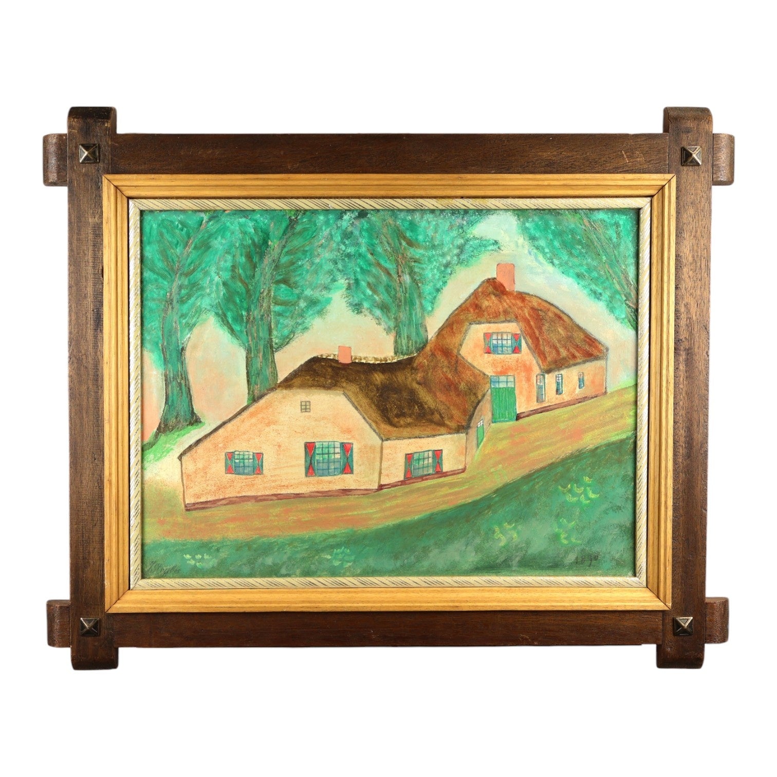 Jan Strijbos, 'Boerderij met rieten dak uit 1890', 1960-1980-zoom-1