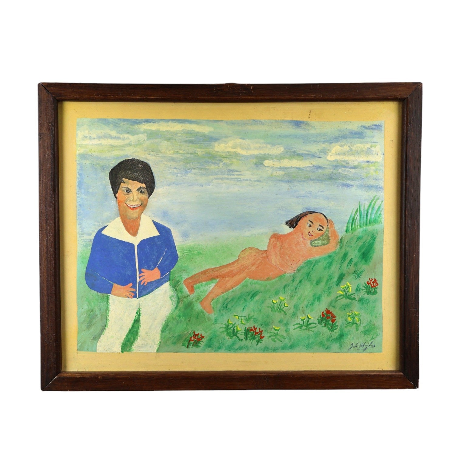 Jan Strijbos, 'Mies Bouwman met liggend naakt', 1975-1980-zoom-1