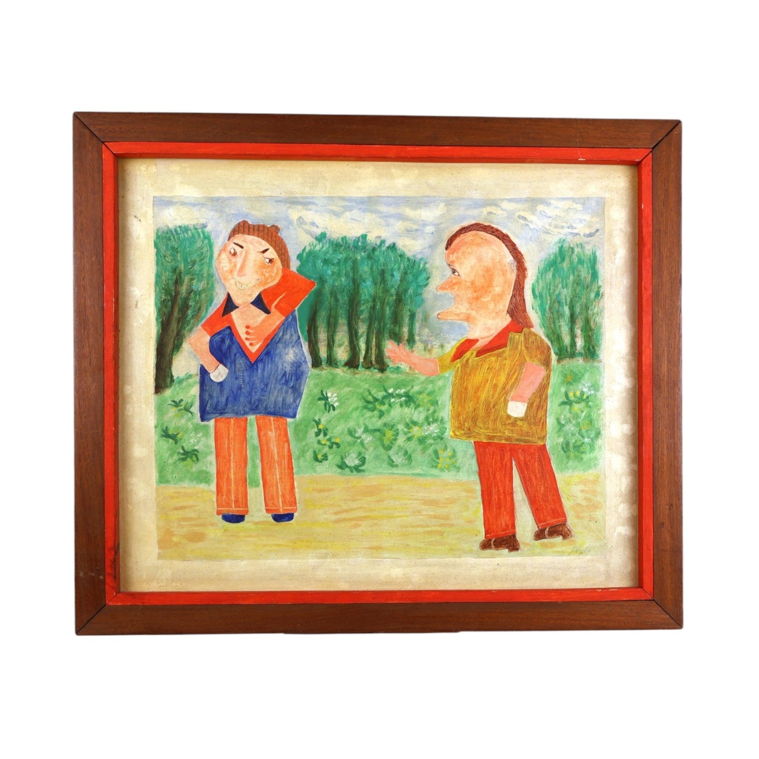 Jan Strijbos, 'Man en vrouw in landschap', 1970-1980