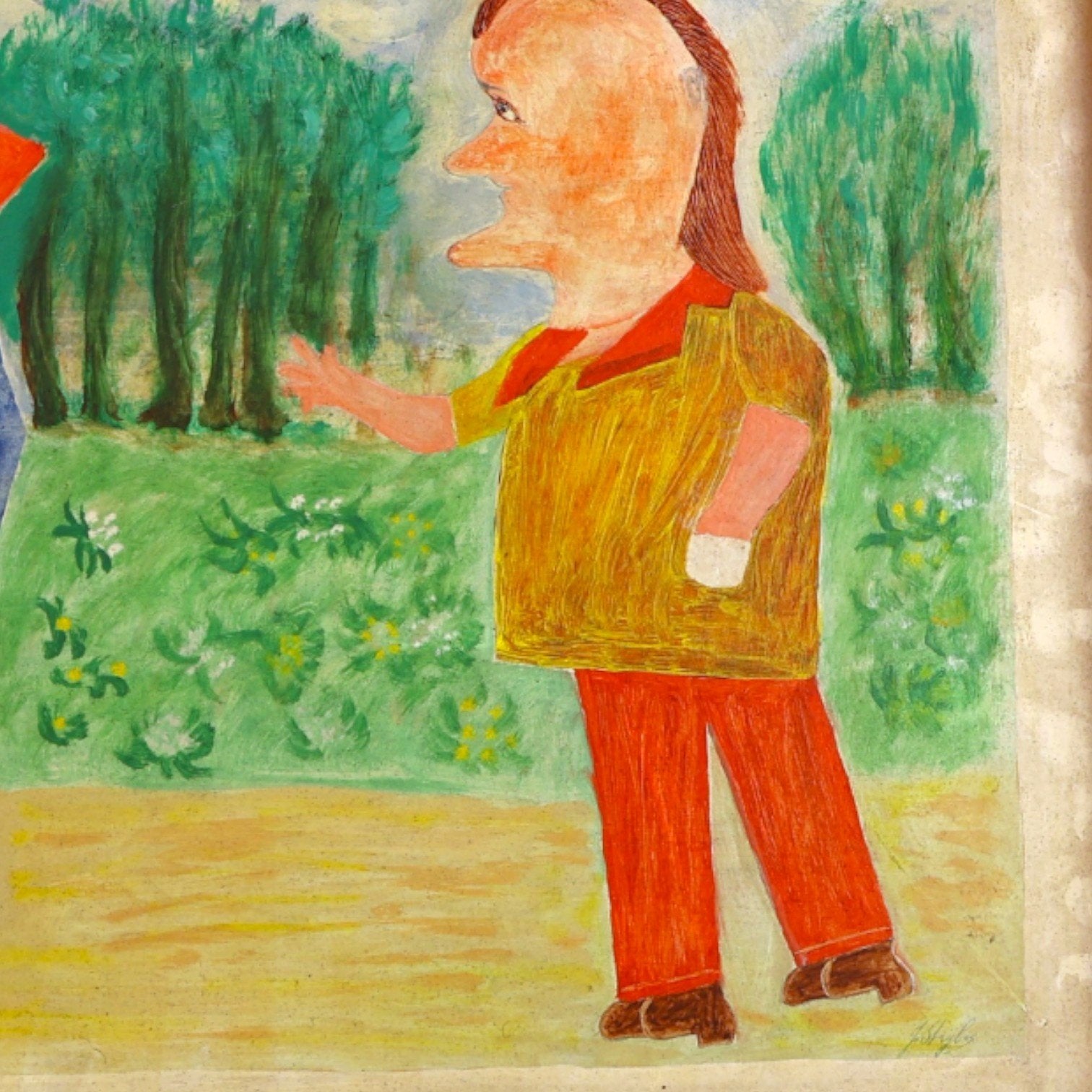 Jan Strijbos, 'Man en vrouw in landschap', 1970-1980