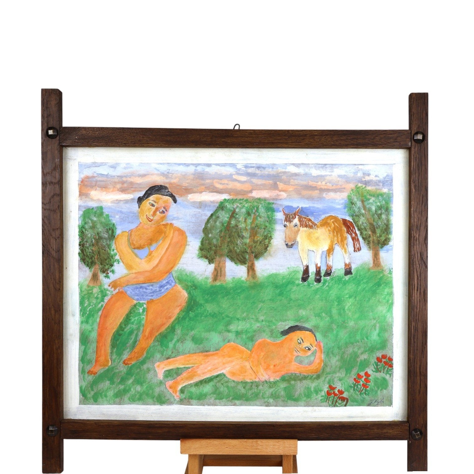 Jan Strijbos, 'Zittende vrouw in badpak', 1960-1980.