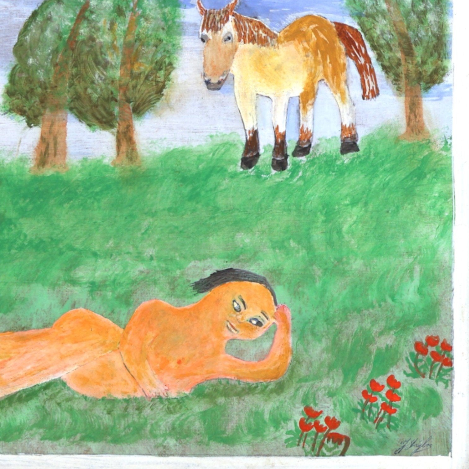 Jan Strijbos, 'Zittende vrouw in badpak', 1960-1980.