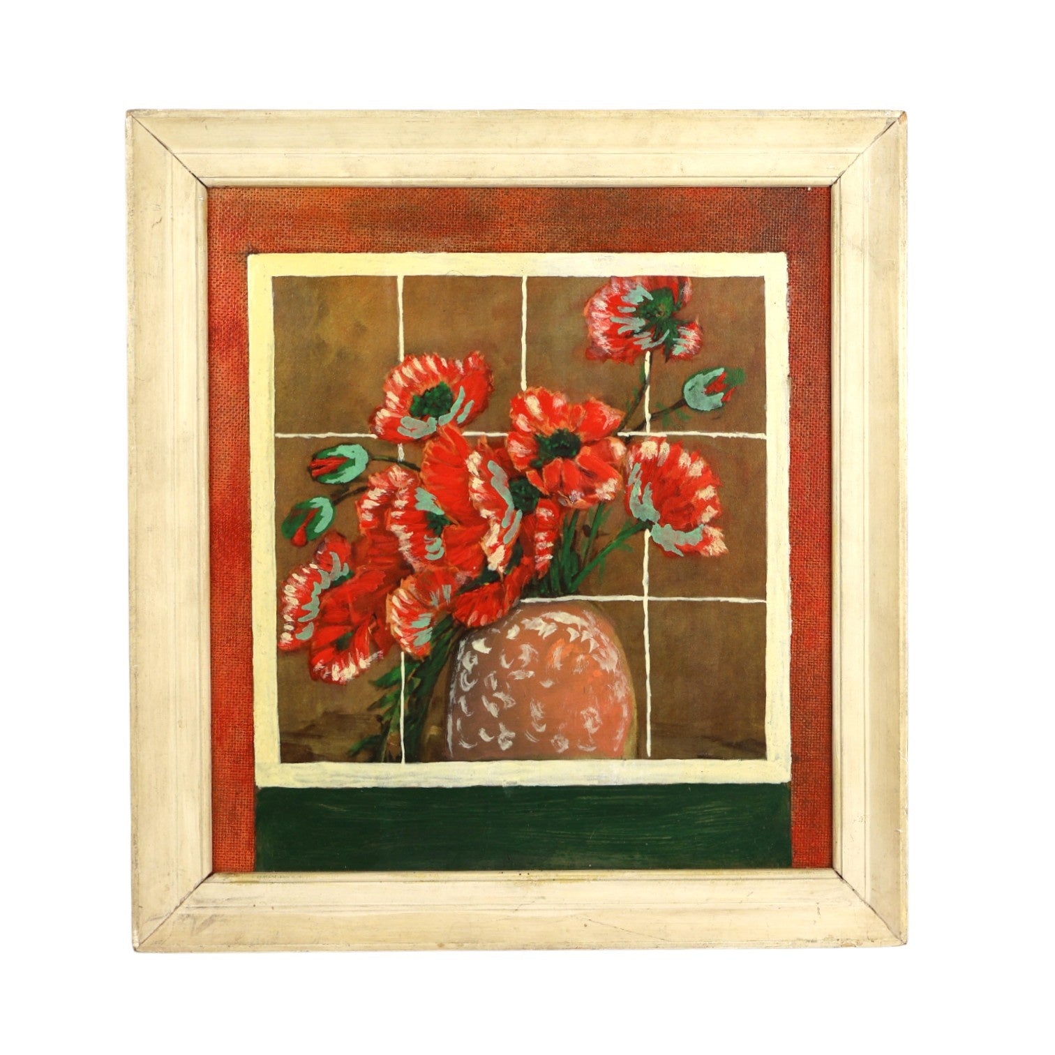 Jan Strijbos, 'Vaas met rode papavers', 1970-1980