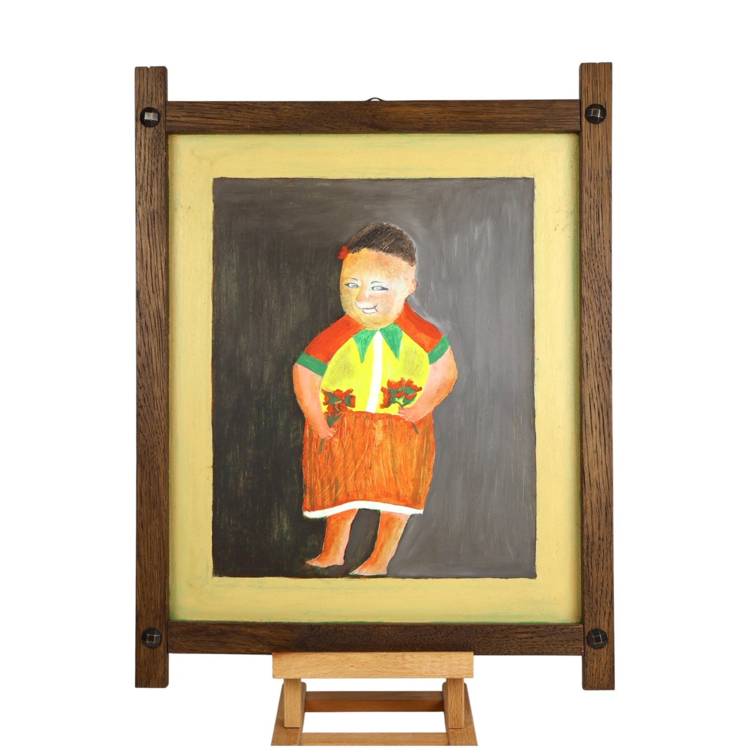 Jan Strijbos, 'Vrouw met twee bosjes bloemen in de handen', 1975-1980