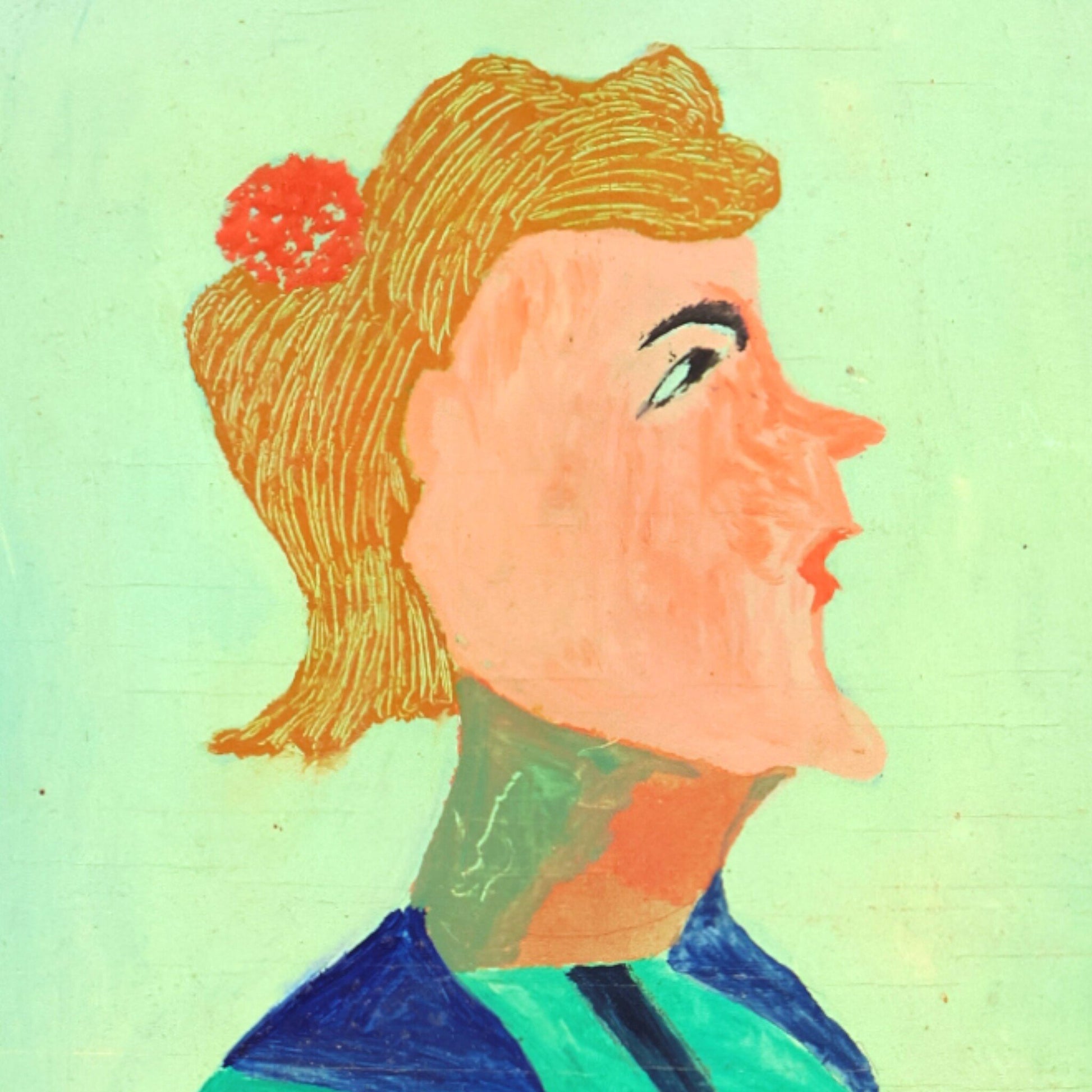 Jan Strijbos, 'Vrouw met bloem in het haar', 1970-1980-2