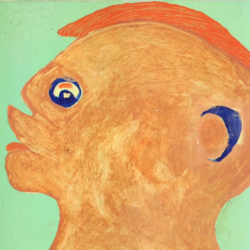Jan Strijbos, 'Hoofd met Hare Krishna-kapsel', 1970-1980-zoom-